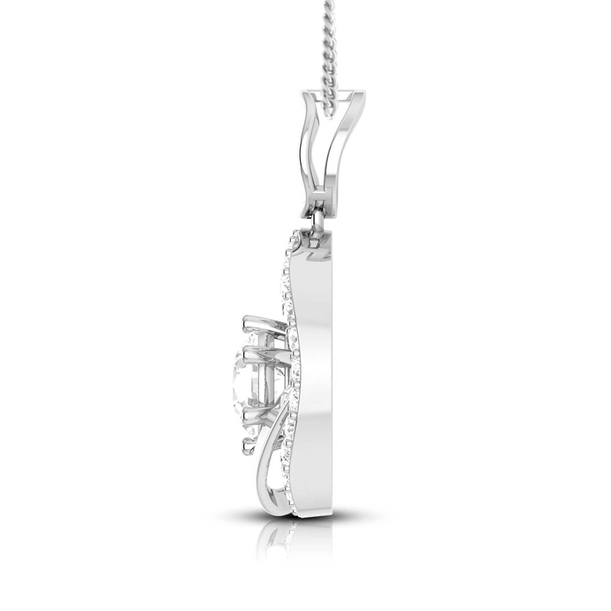 Loyalty modern lab grown diamond pendant design Fiona Diamonds