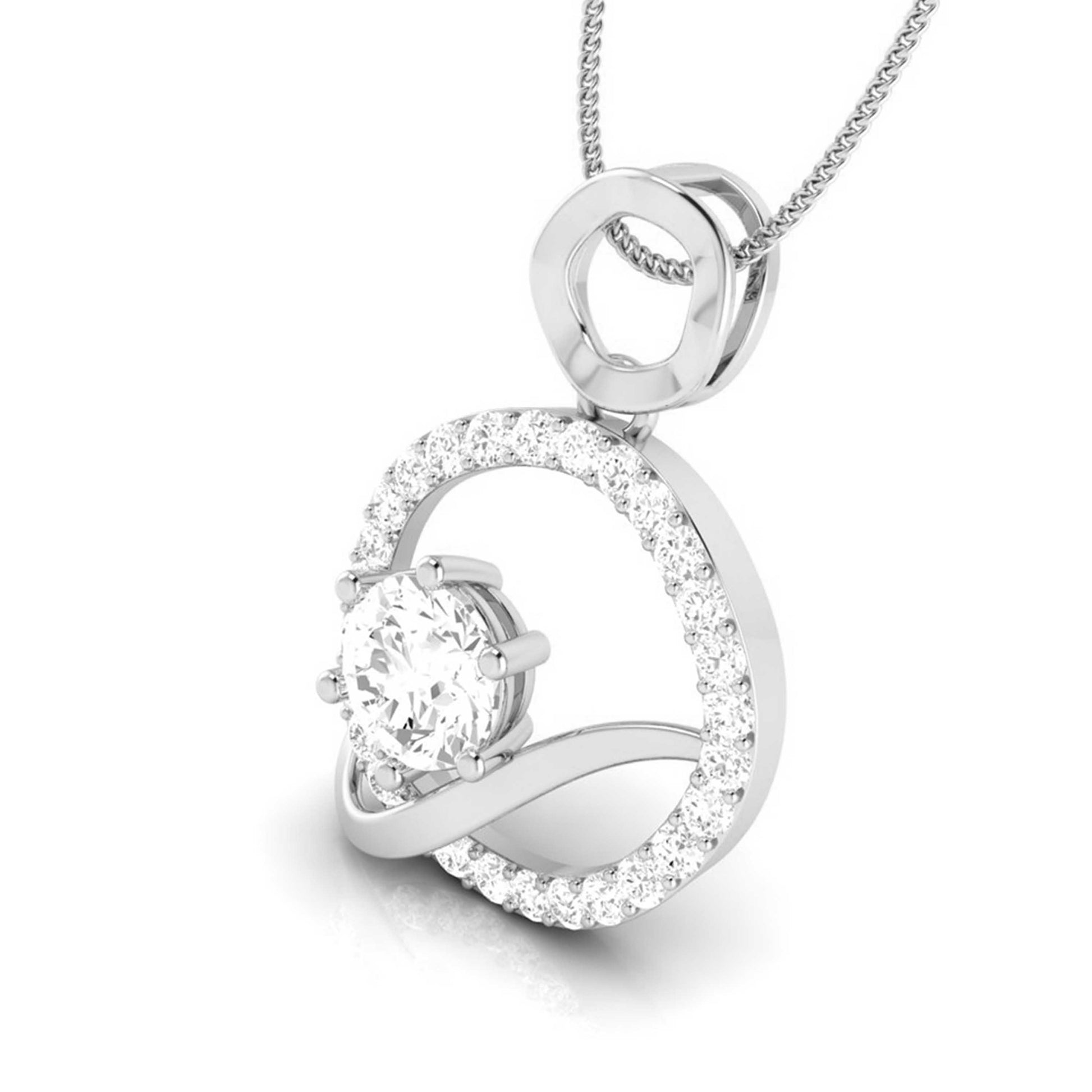 Loyalty modern lab grown diamond pendant design Fiona Diamonds
