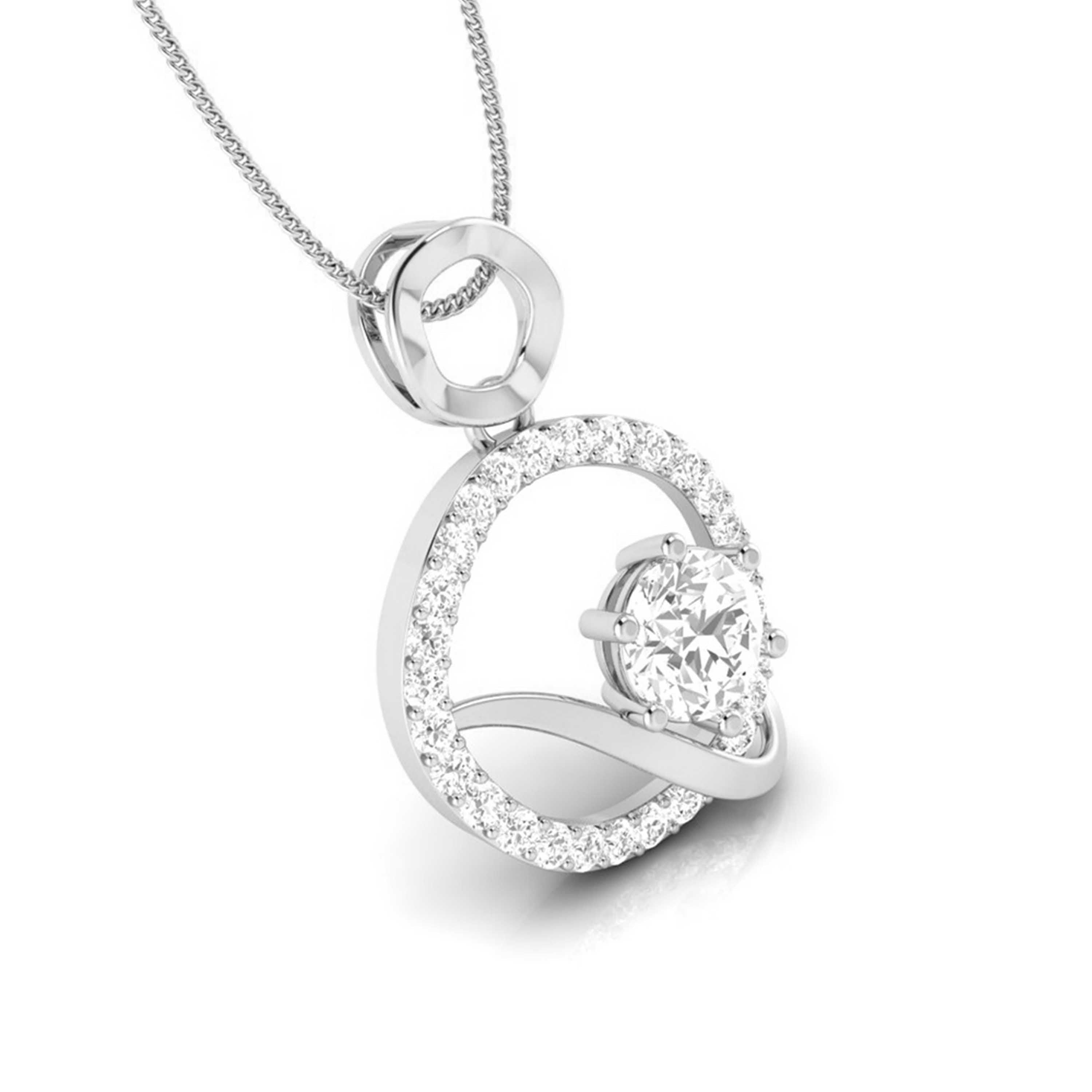 Loyalty modern lab grown diamond pendant design Fiona Diamonds