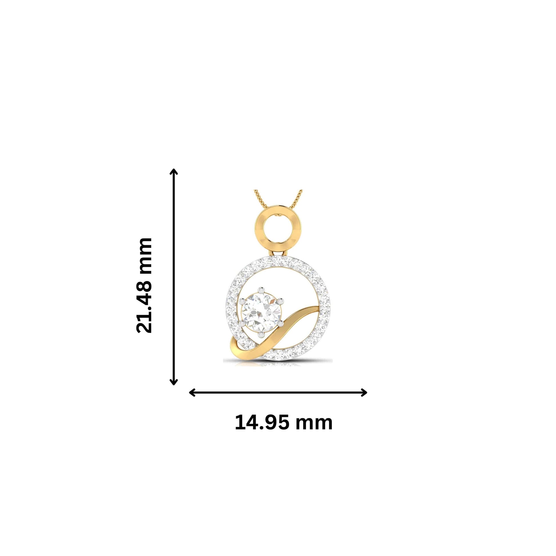 Loyalty modern lab grown diamond pendant design Fiona Diamonds