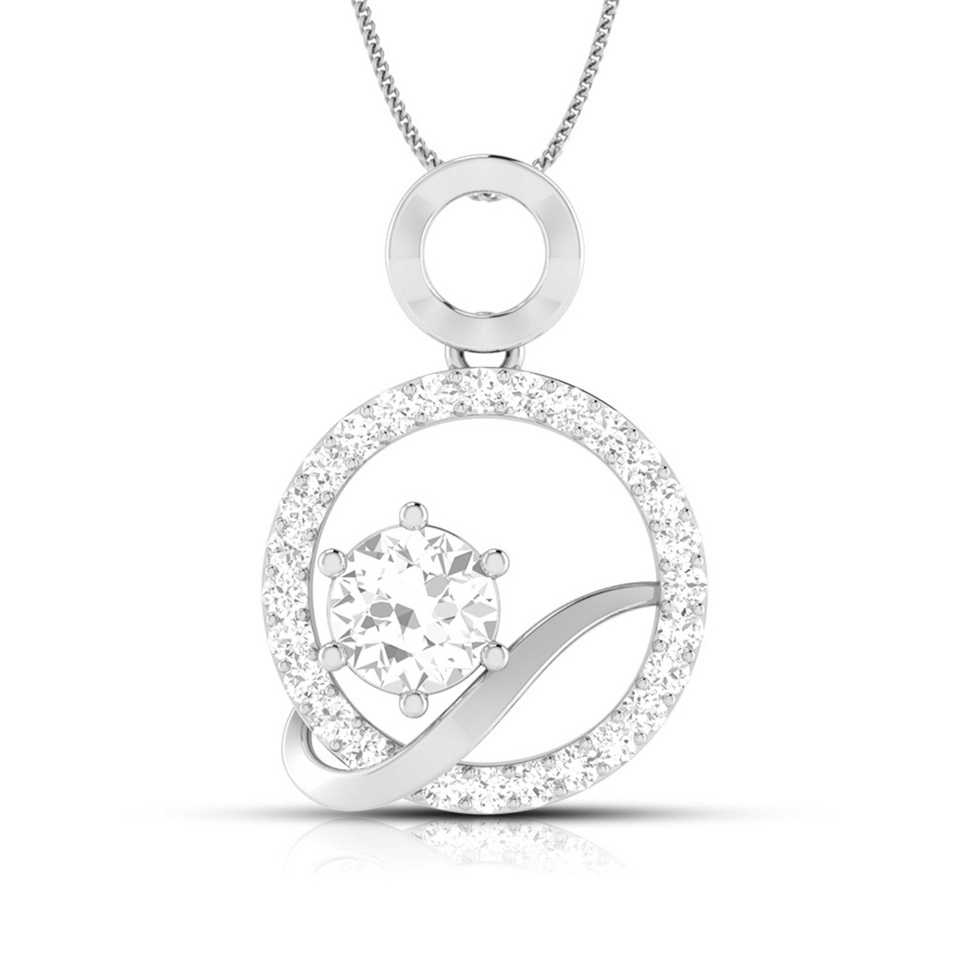 Loyalty modern lab grown diamond pendant design Fiona Diamonds