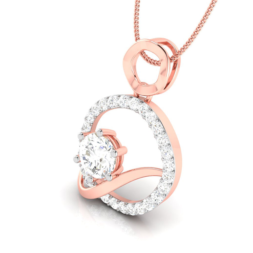 Loyalty modern lab grown diamond pendant design Fiona Diamonds