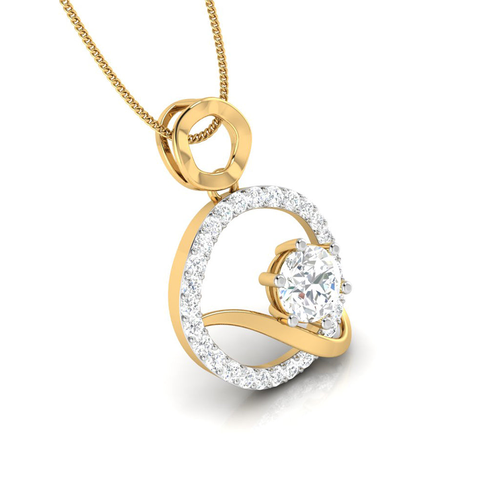 Loyalty modern lab grown diamond pendant design Fiona Diamonds