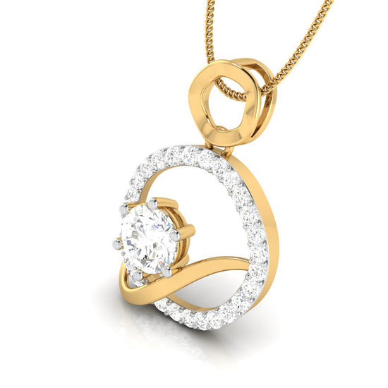 Loyalty modern lab grown diamond pendant design Fiona Diamonds