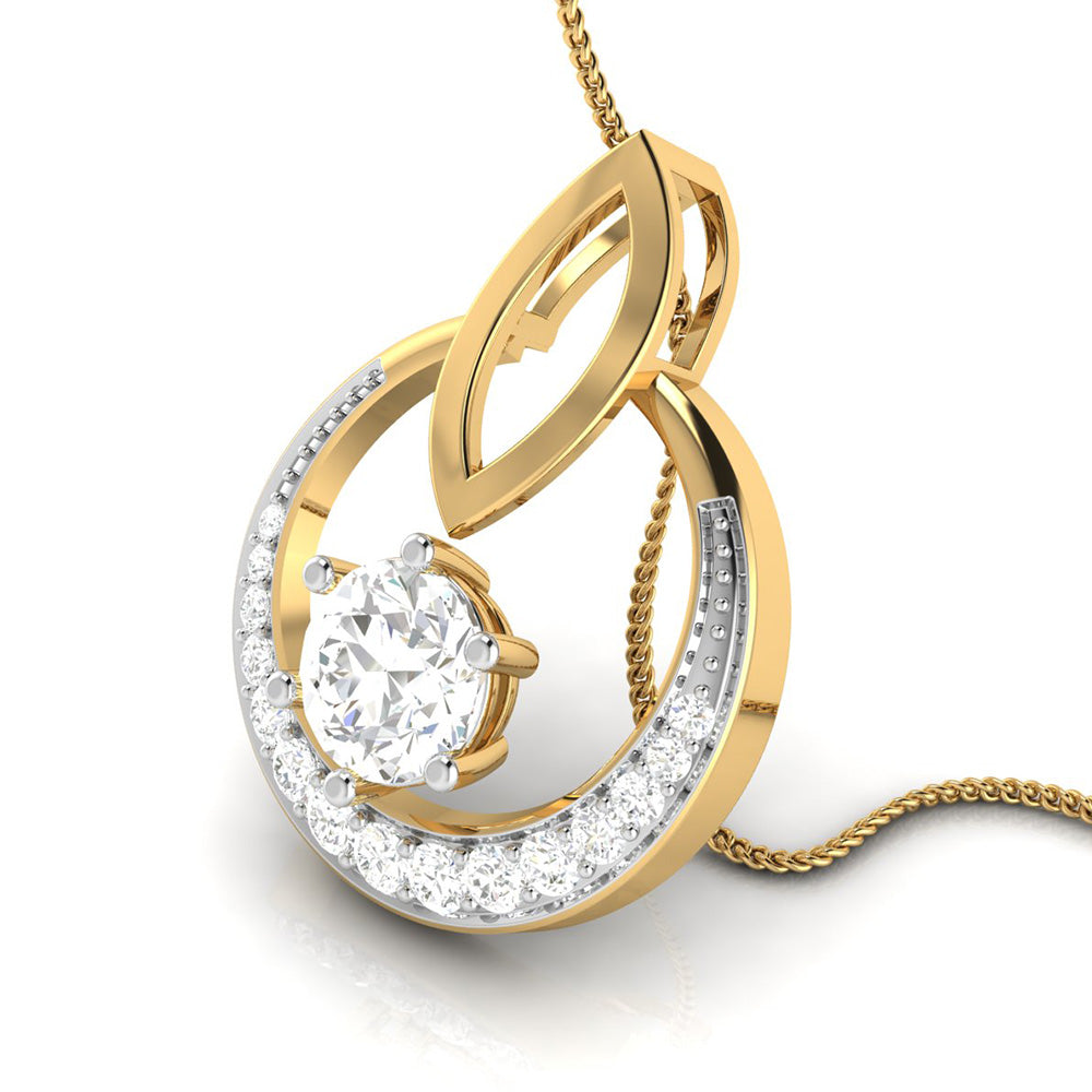 Blinding modern lab grown diamond pendant design Fiona Diamonds