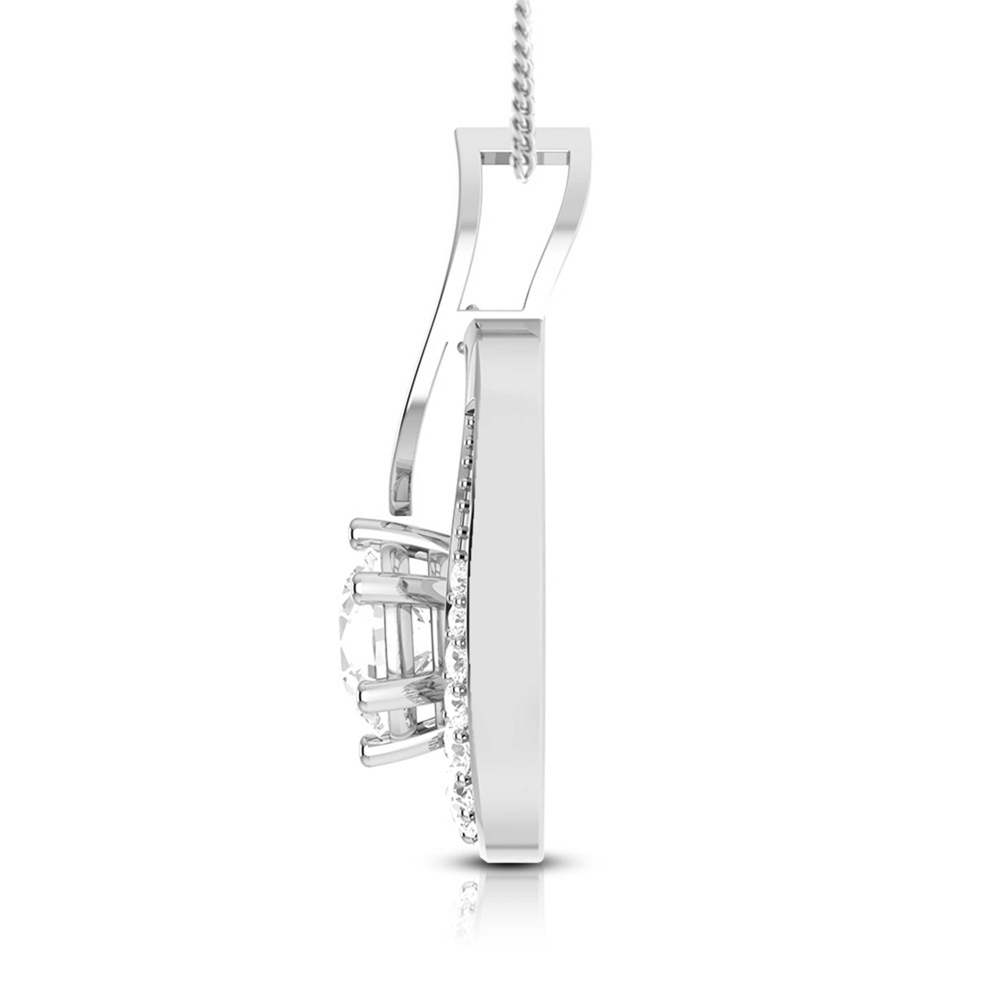 Blinding modern lab grown diamond pendant design Fiona Diamonds