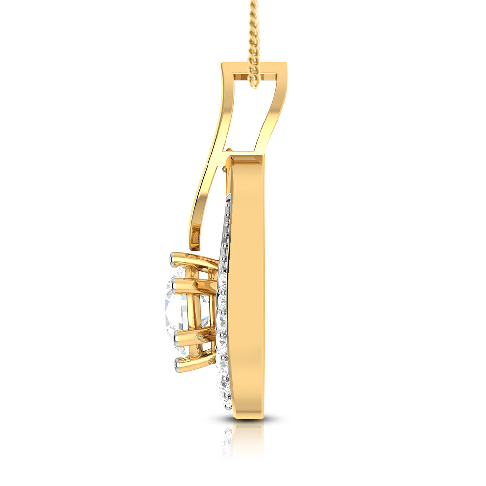 Blinding modern lab grown diamond pendant design Fiona Diamonds