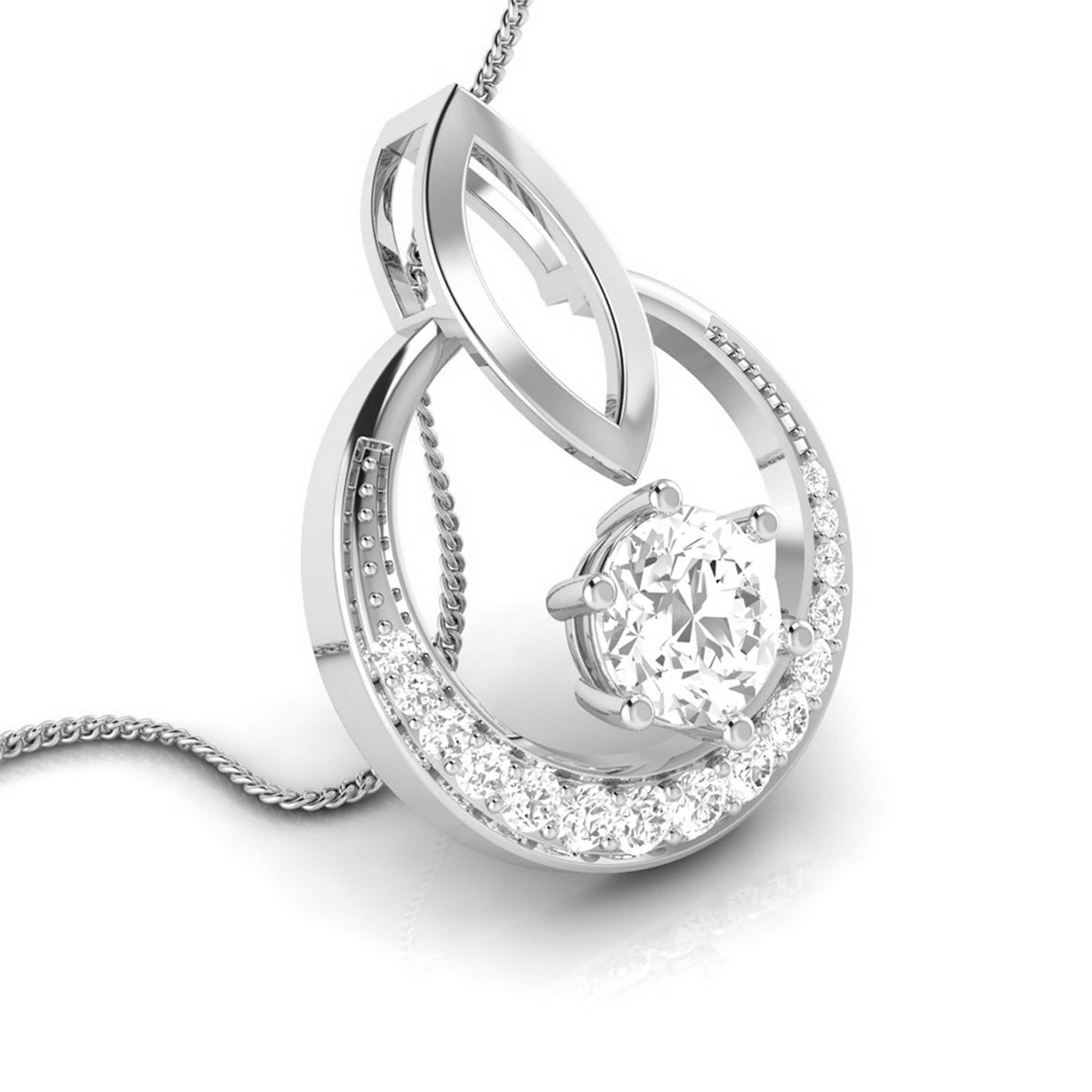 Blinding modern lab grown diamond pendant design Fiona Diamonds