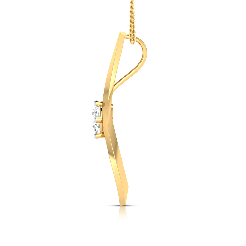 Splendor Round unique lab grown diamond pendant design Fiona Diamonds