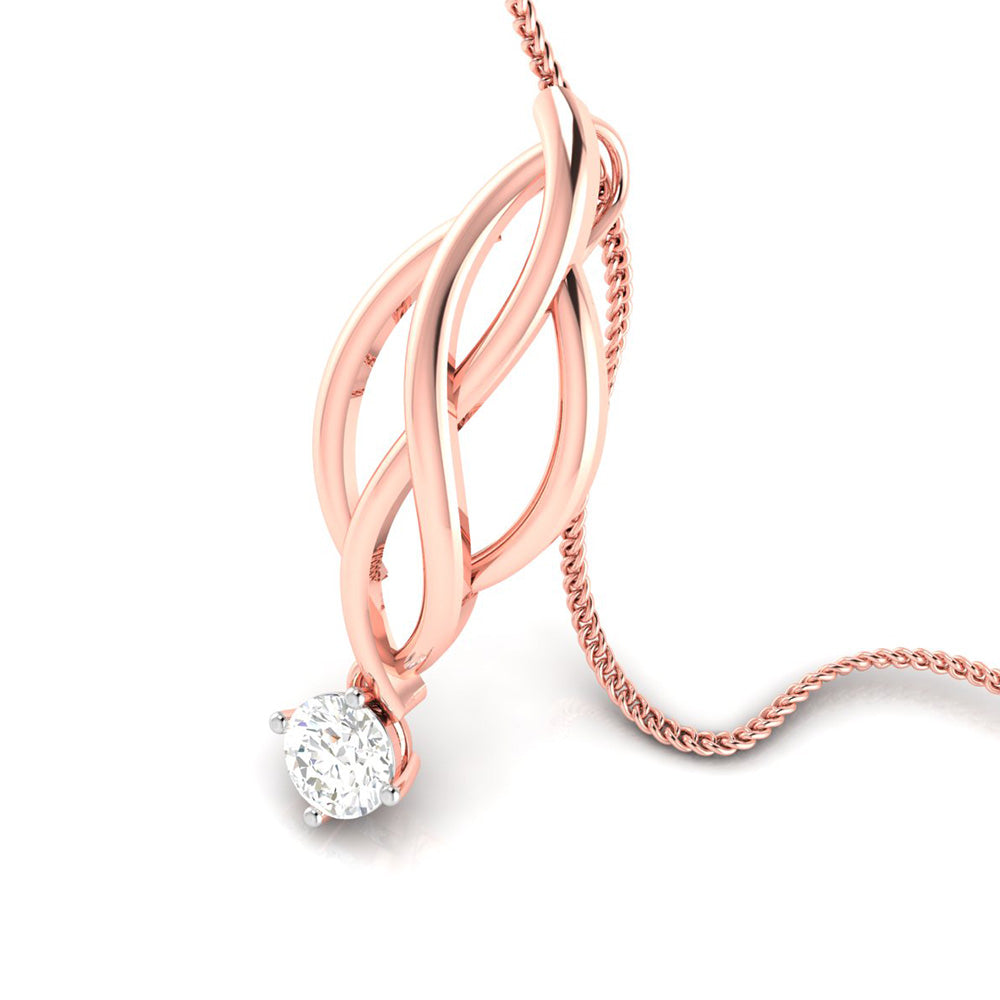 Membrane Round unique lab grown diamond pendant design Fiona Diamonds