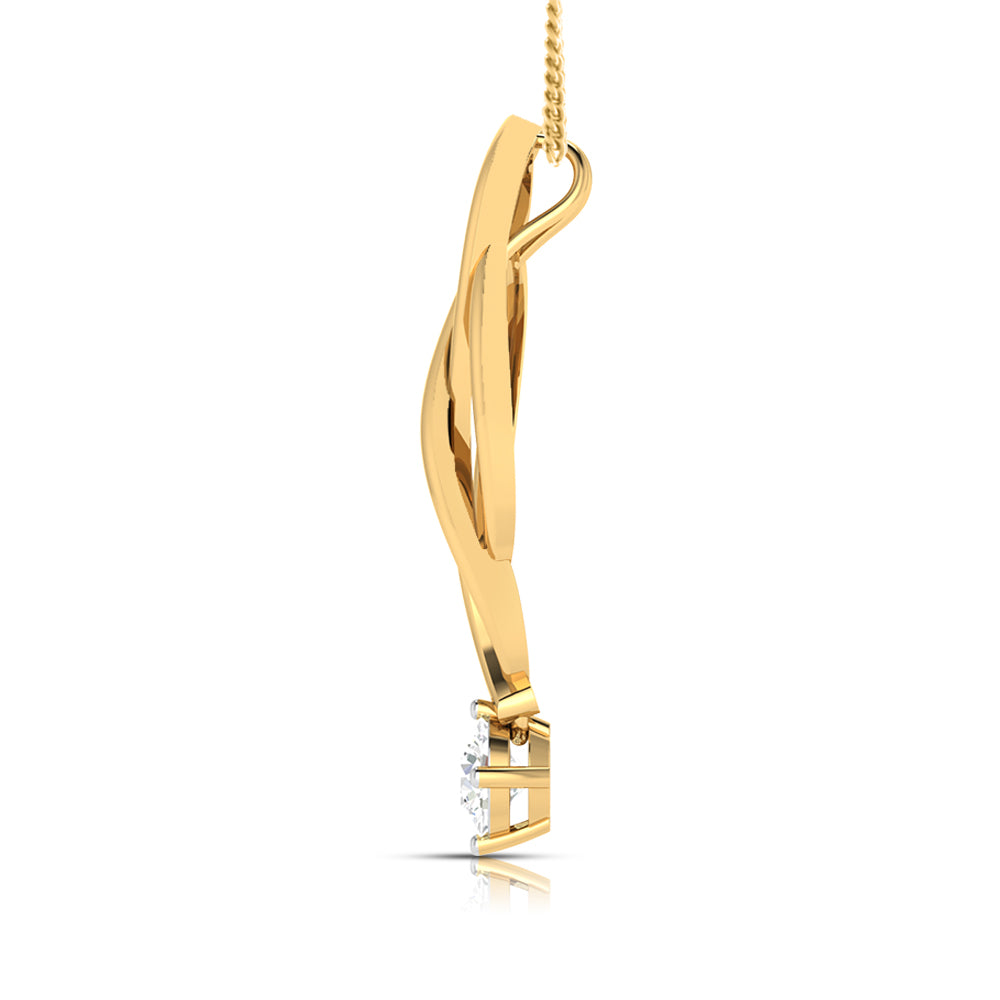 Membrane Round unique lab grown diamond pendant design Fiona Diamonds