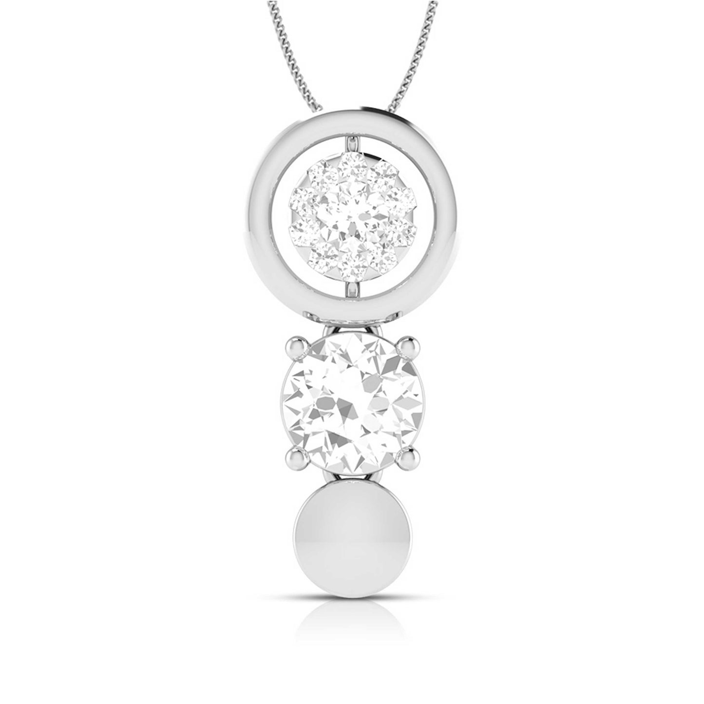 Load image into Gallery viewer, Lambency Round unique lab grown diamond pendant design Fiona Diamonds
