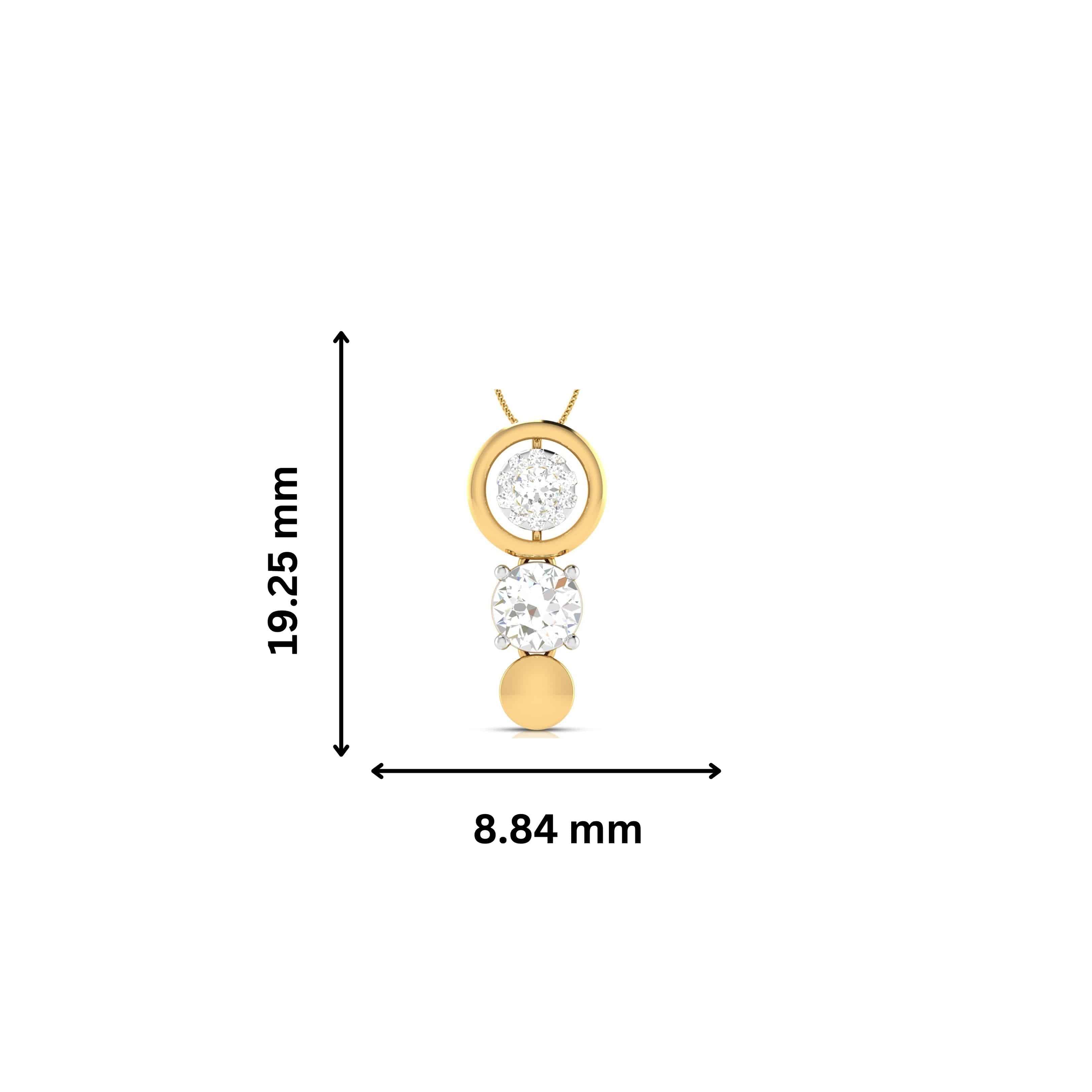 Lambency Round unique lab grown diamond pendant design Fiona Diamonds