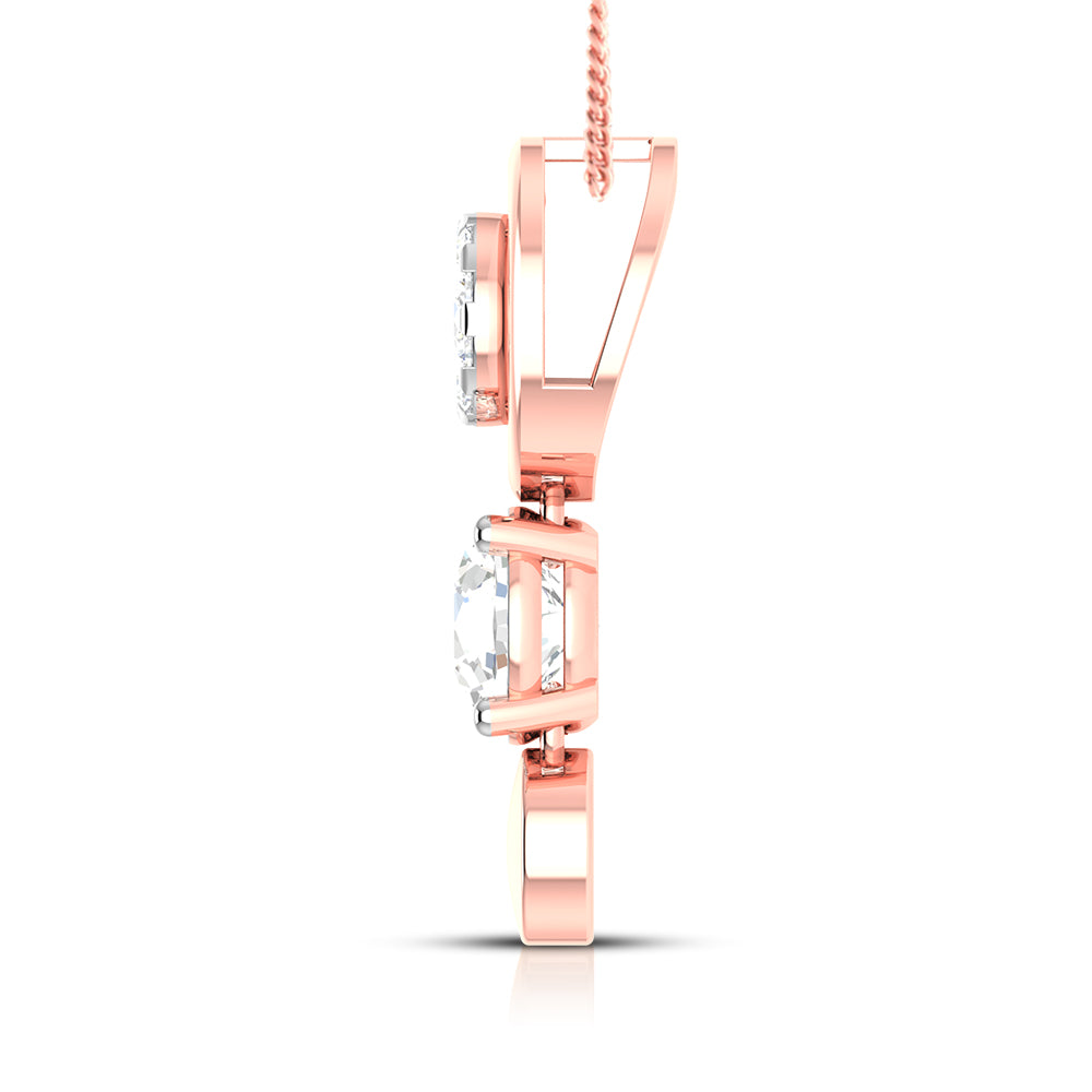 Lambency Round unique lab grown diamond pendant design Fiona Diamonds