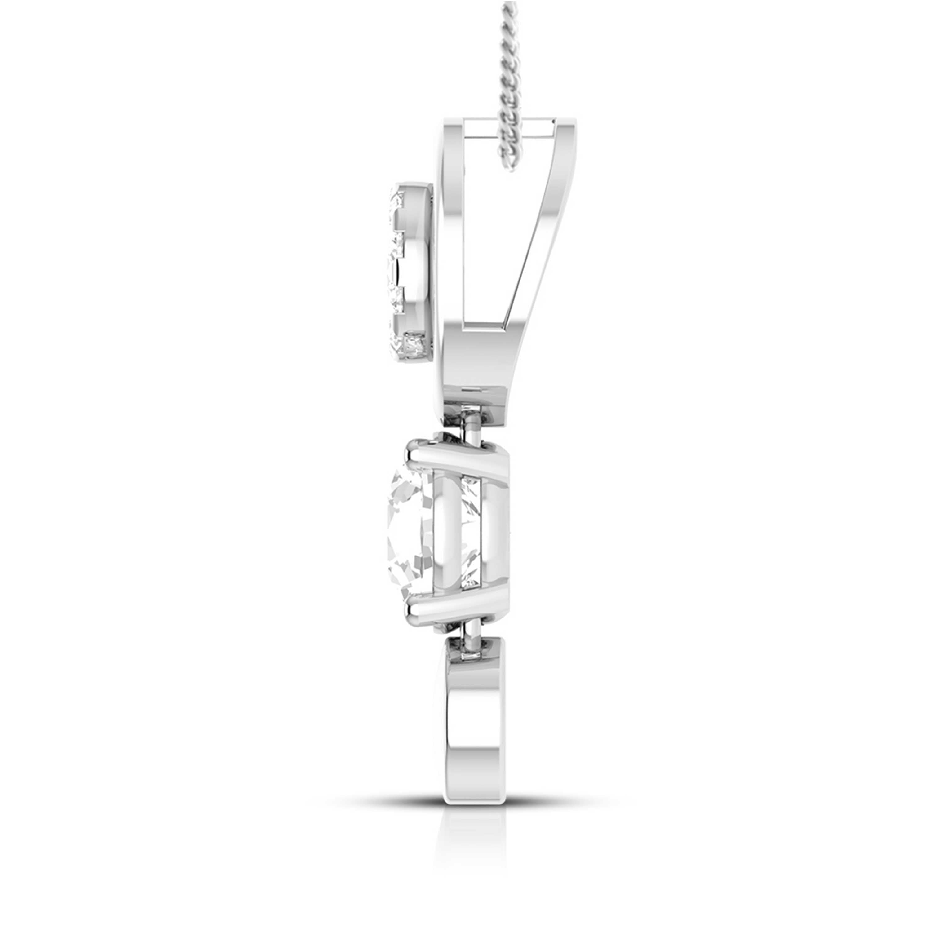 Lambency Round unique lab grown diamond pendant design Fiona Diamonds