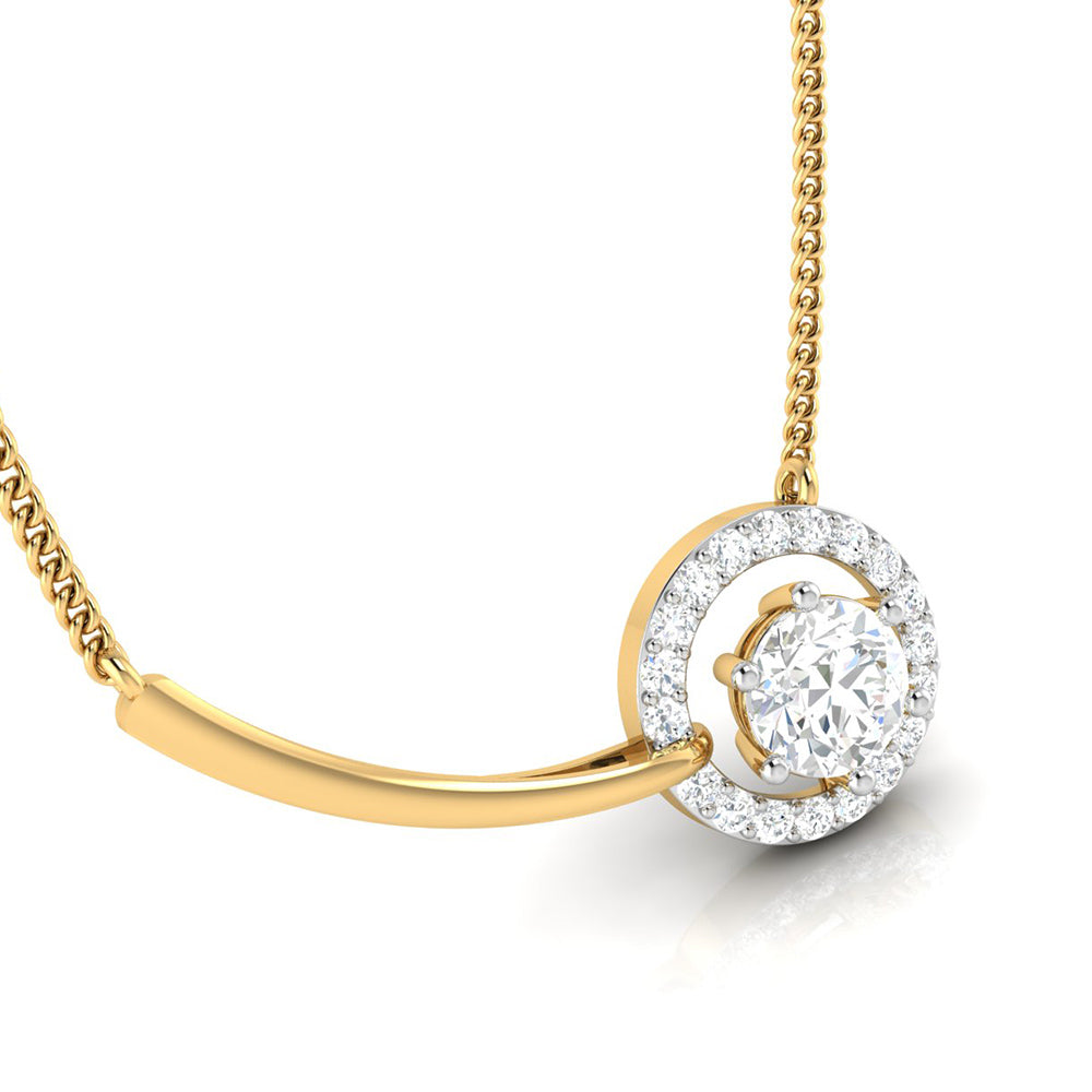 Drove Round unique lab grown diamond pendant design Fiona Diamonds