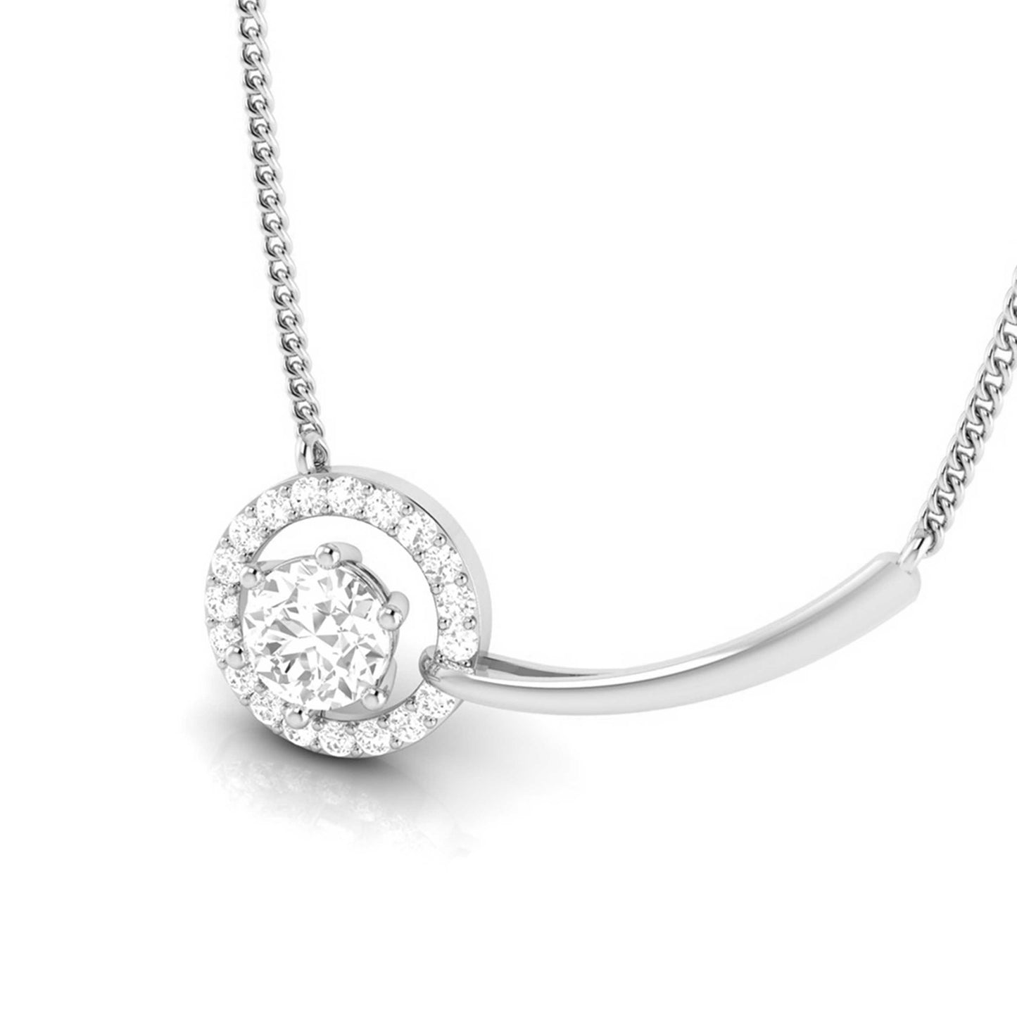 Drove Round unique lab grown diamond pendant design Fiona Diamonds