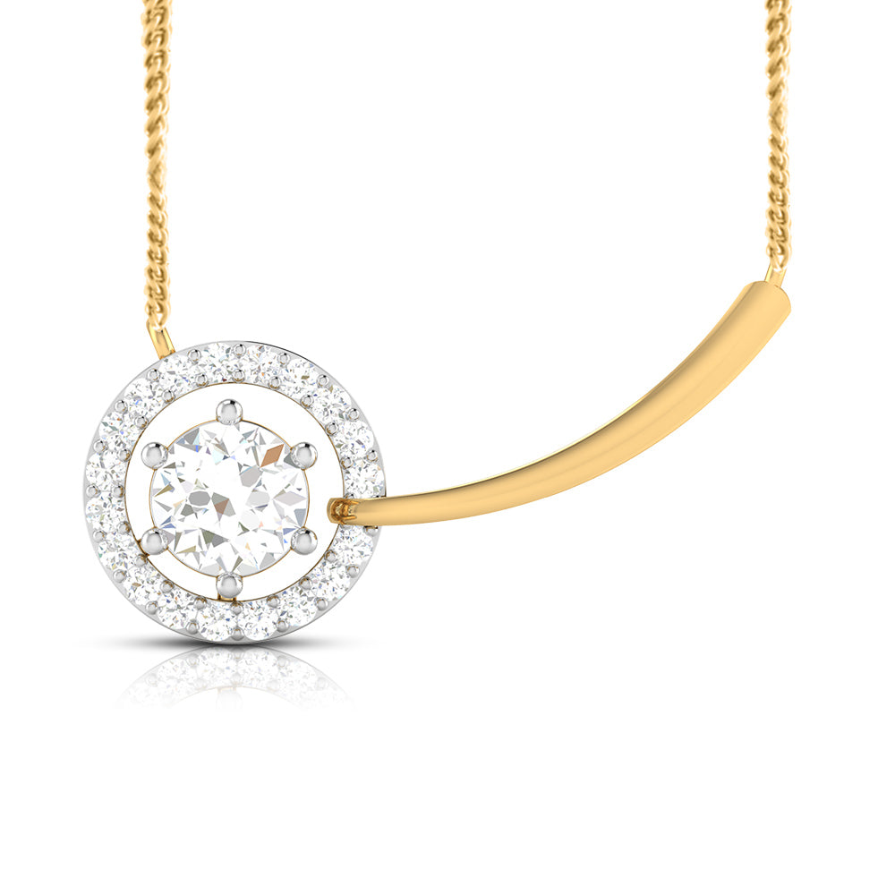 Drove Round unique lab grown diamond pendant design Fiona Diamonds