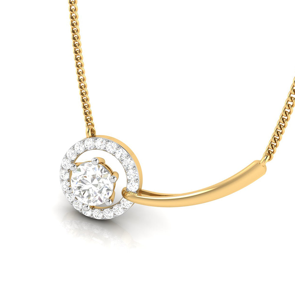 Drove Round unique lab grown diamond pendant design Fiona Diamonds