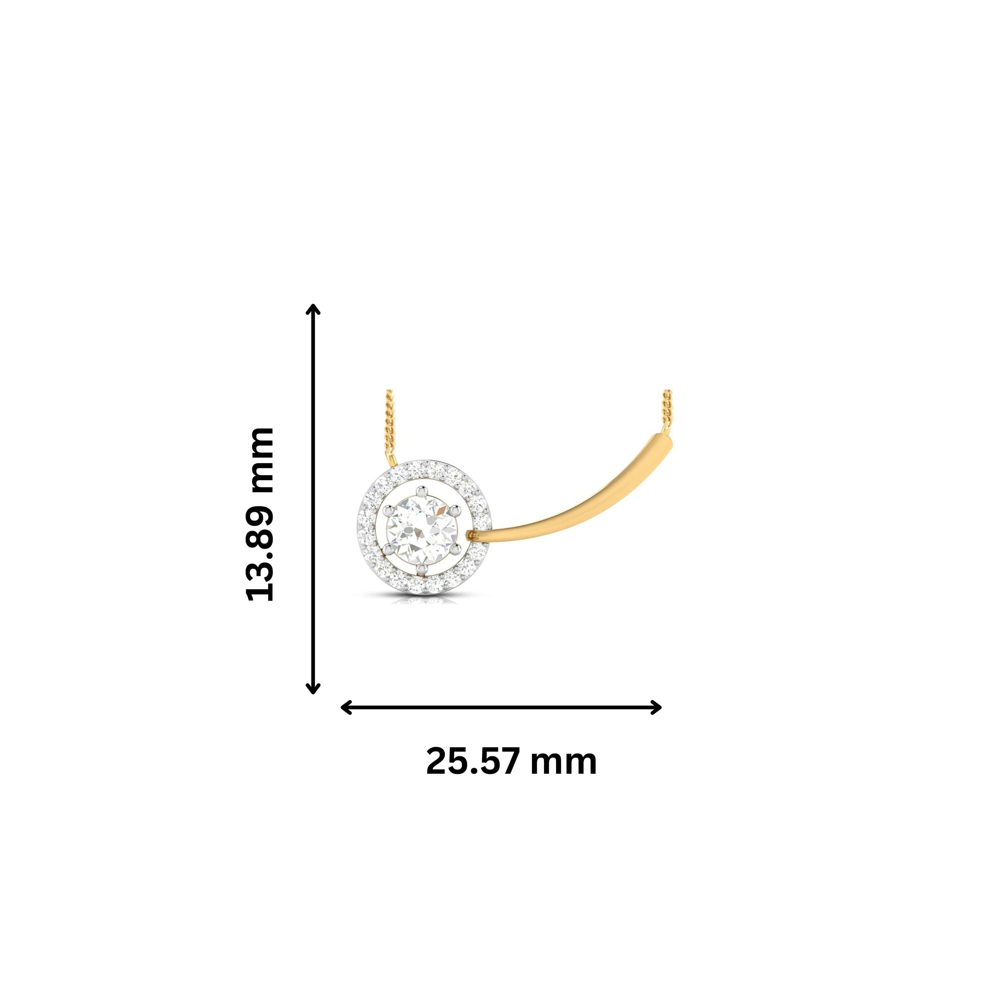 Drove Round unique lab grown diamond pendant design Fiona Diamonds