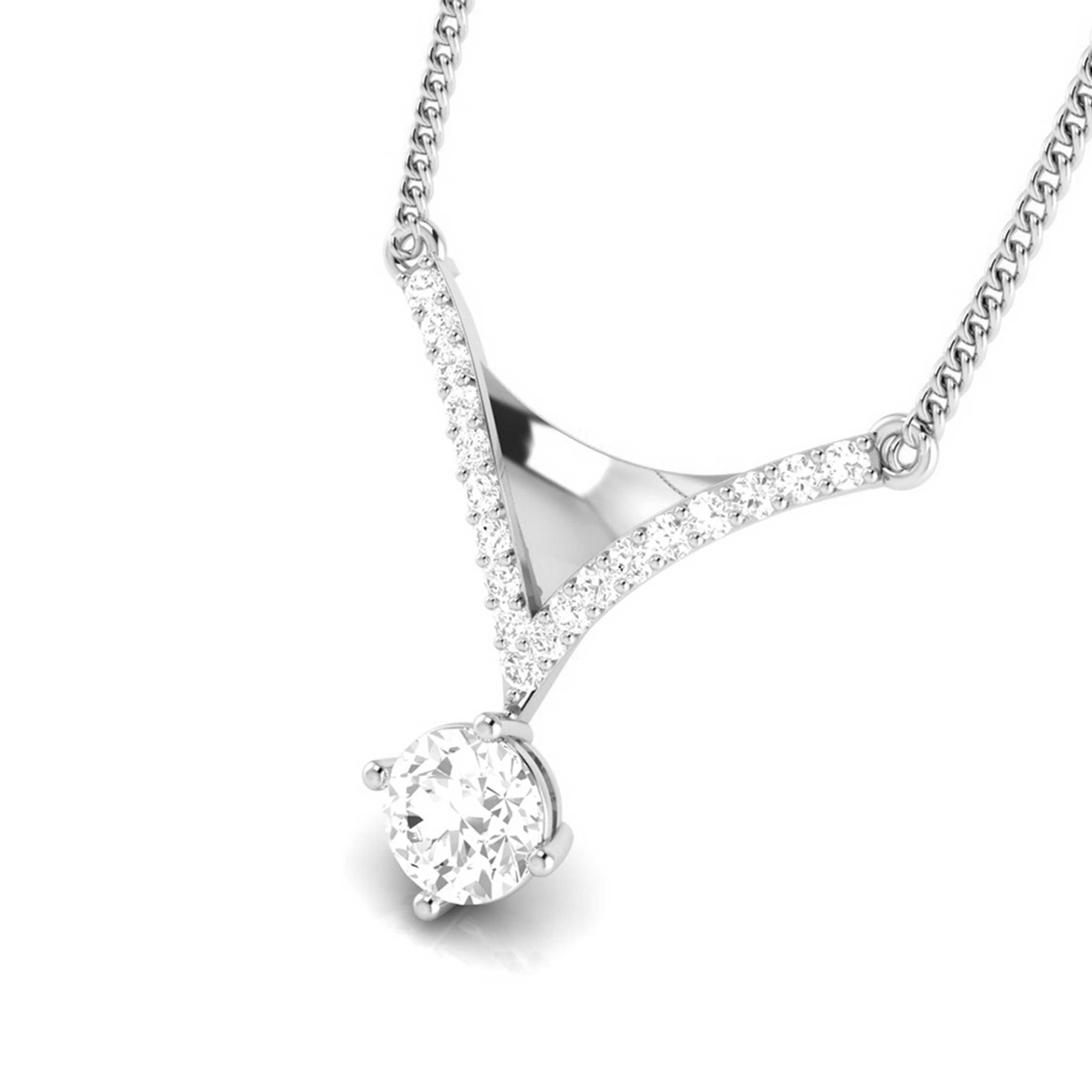 Vanity Round unique lab grown diamond pendant design Fiona Diamonds