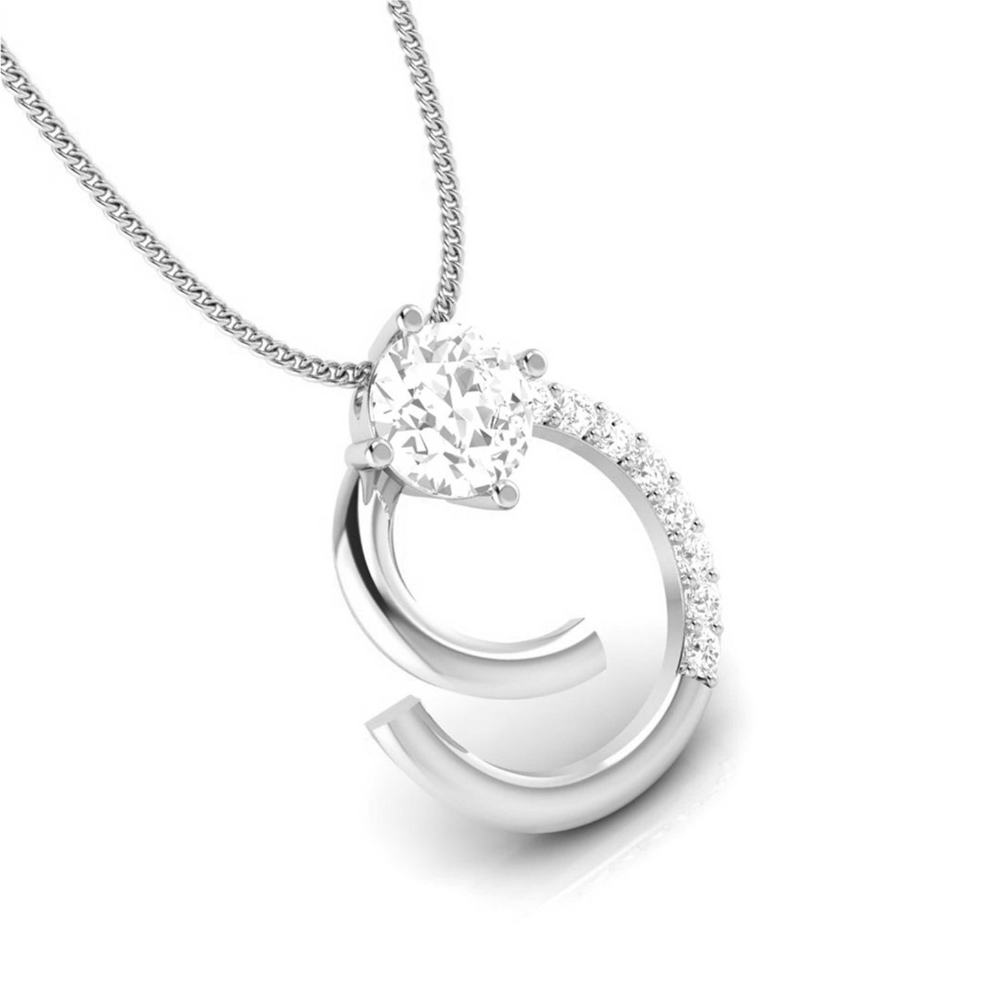 Load image into Gallery viewer, Polish lab grown diamond pendant design for women Fiona Diamonds
