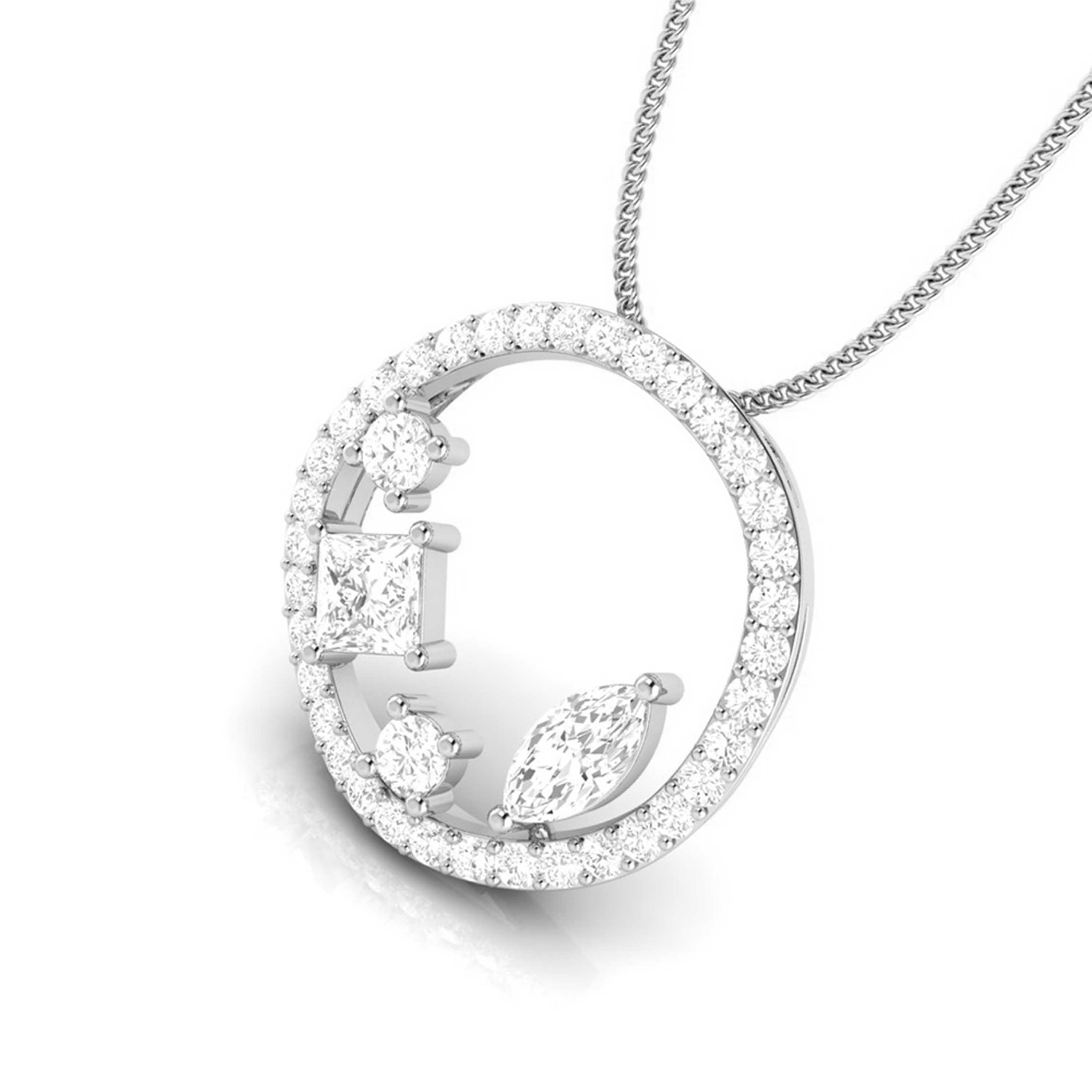 Helicoid lab grown diamond pendant design for women Fiona Diamonds