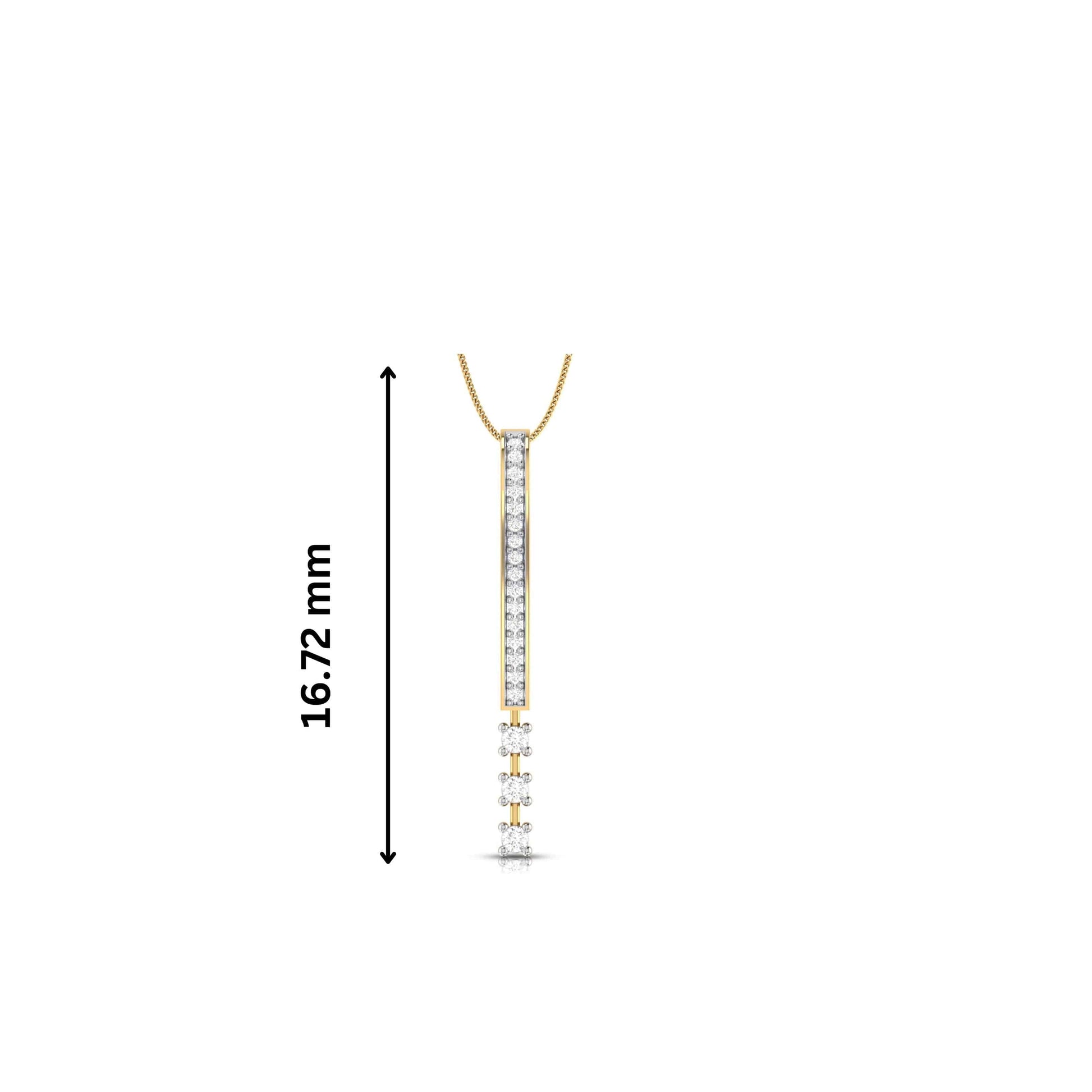 Timoteo Round delicate lab grown diamond pendant Fiona Diamonds