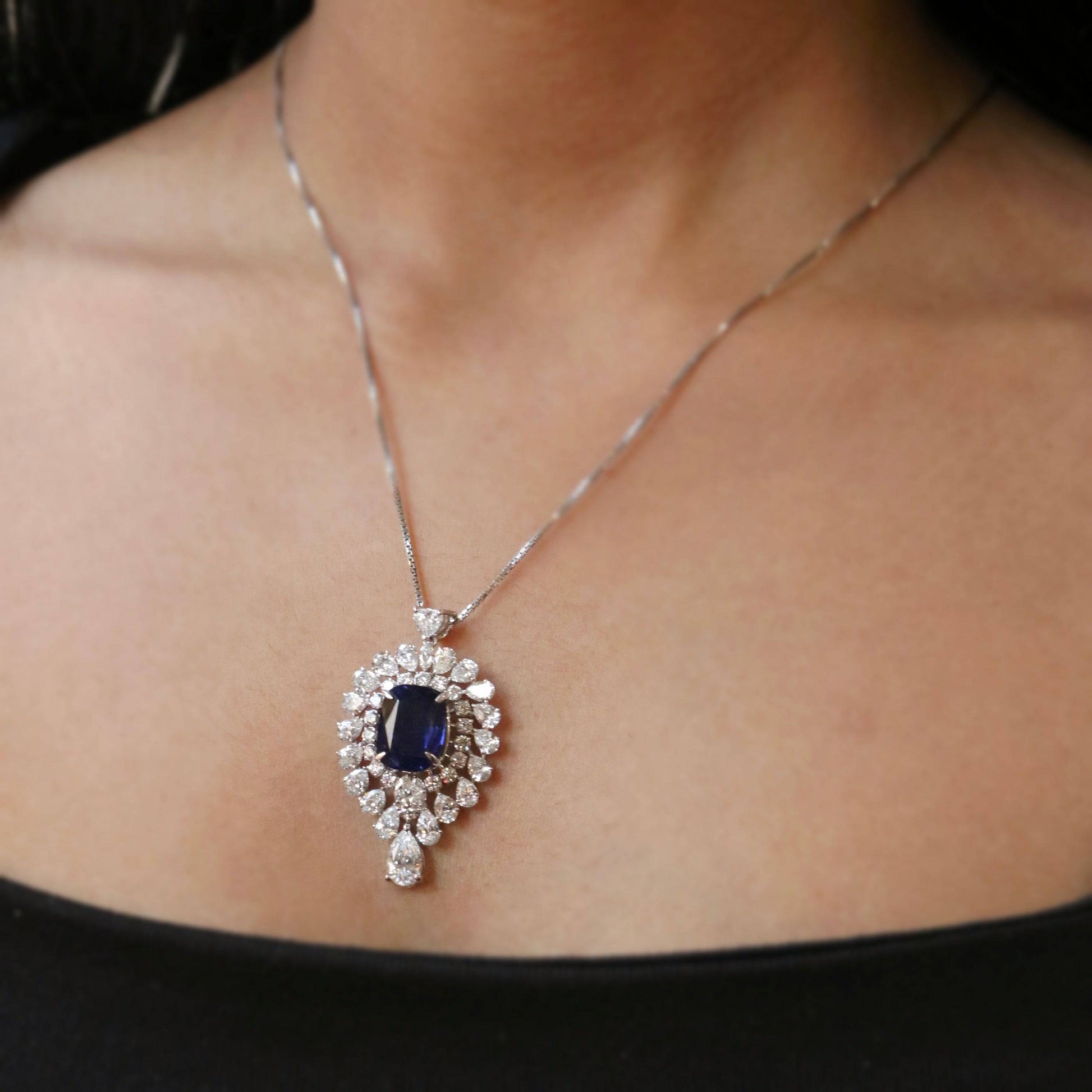 Veronica Lab Grown Diamond Pendant Earring Set - Fiona Diamonds - Fiona Diamonds