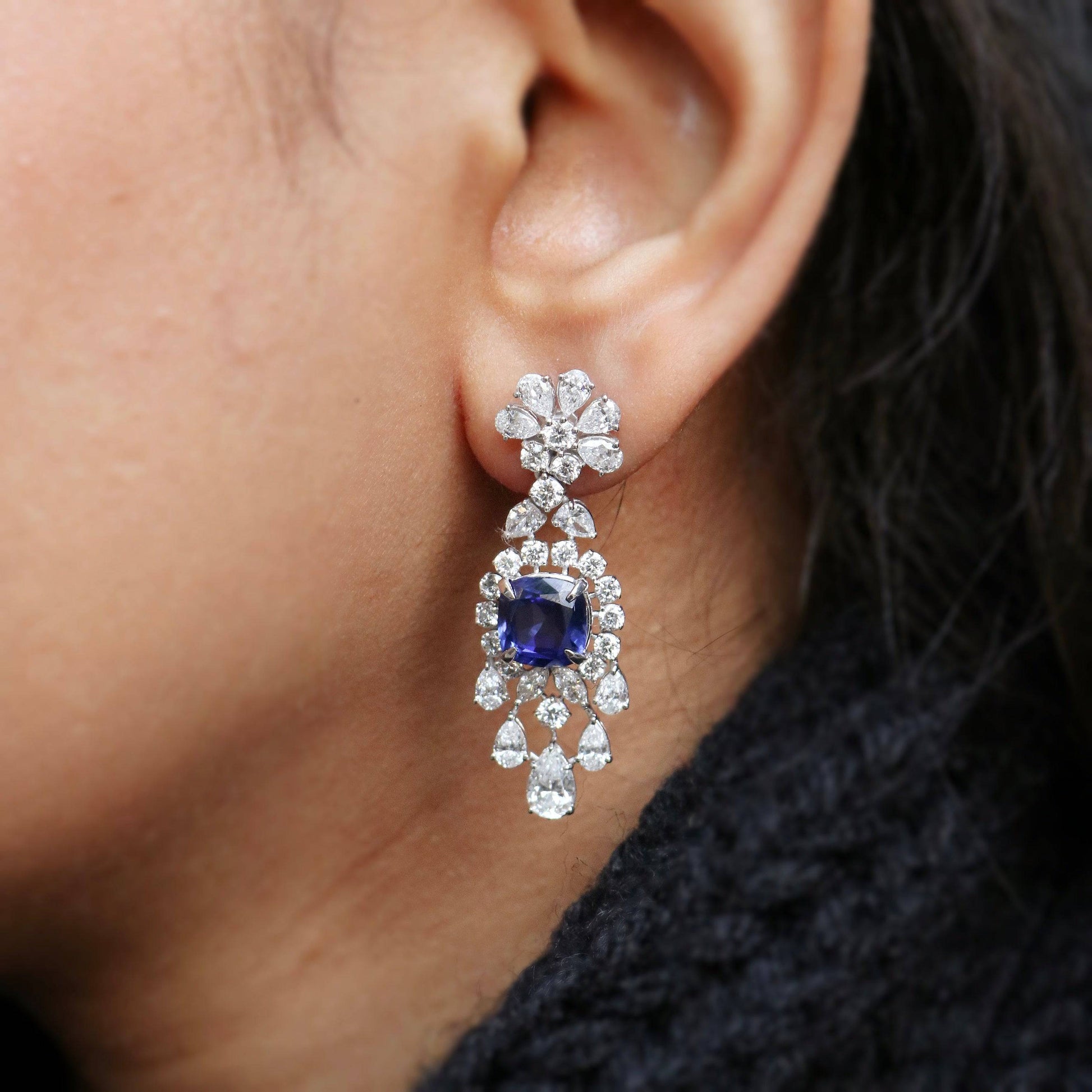 Veronica Lab Grown Diamond Pendant Earring Set - Fiona Diamonds - Fiona Diamonds