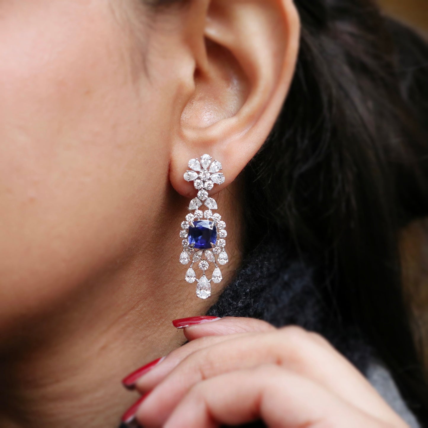 Veronica Lab Grown Diamond Pendant Earring Set - Fiona Diamonds - Fiona Diamonds