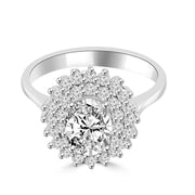 Outset 1.35ct Oval Lab Diamond Ring - Fiona Diamonds - Fiona Diamonds