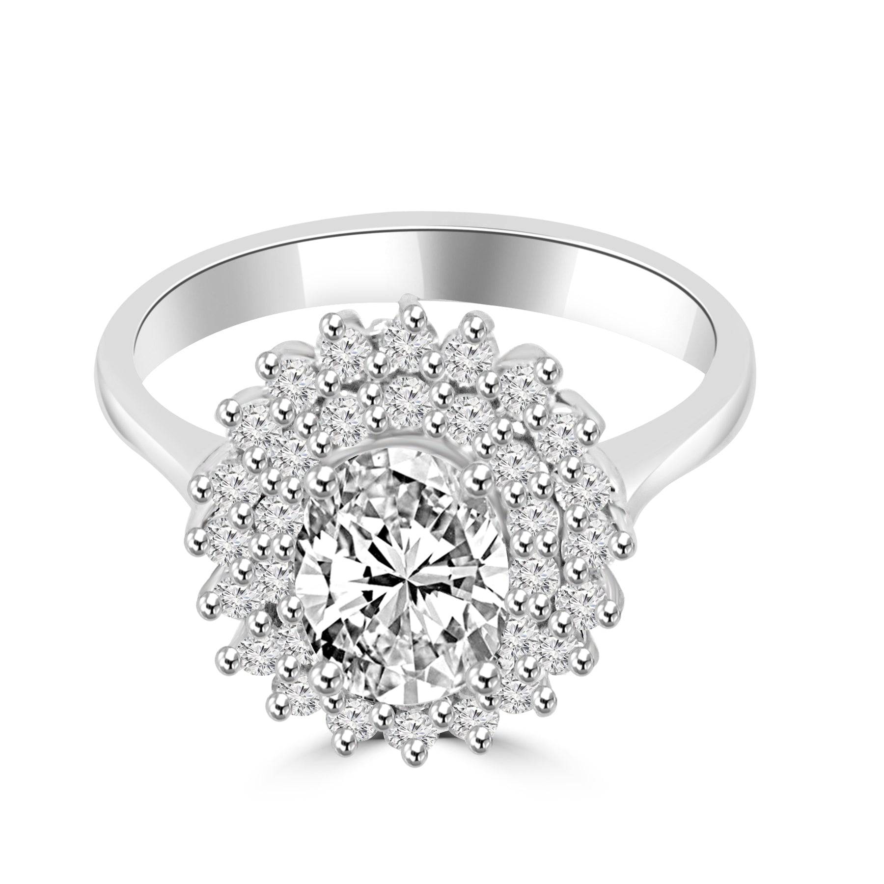 Outset 1.35ct Oval Lab Diamond Ring - Fiona Diamonds - Fiona Diamonds