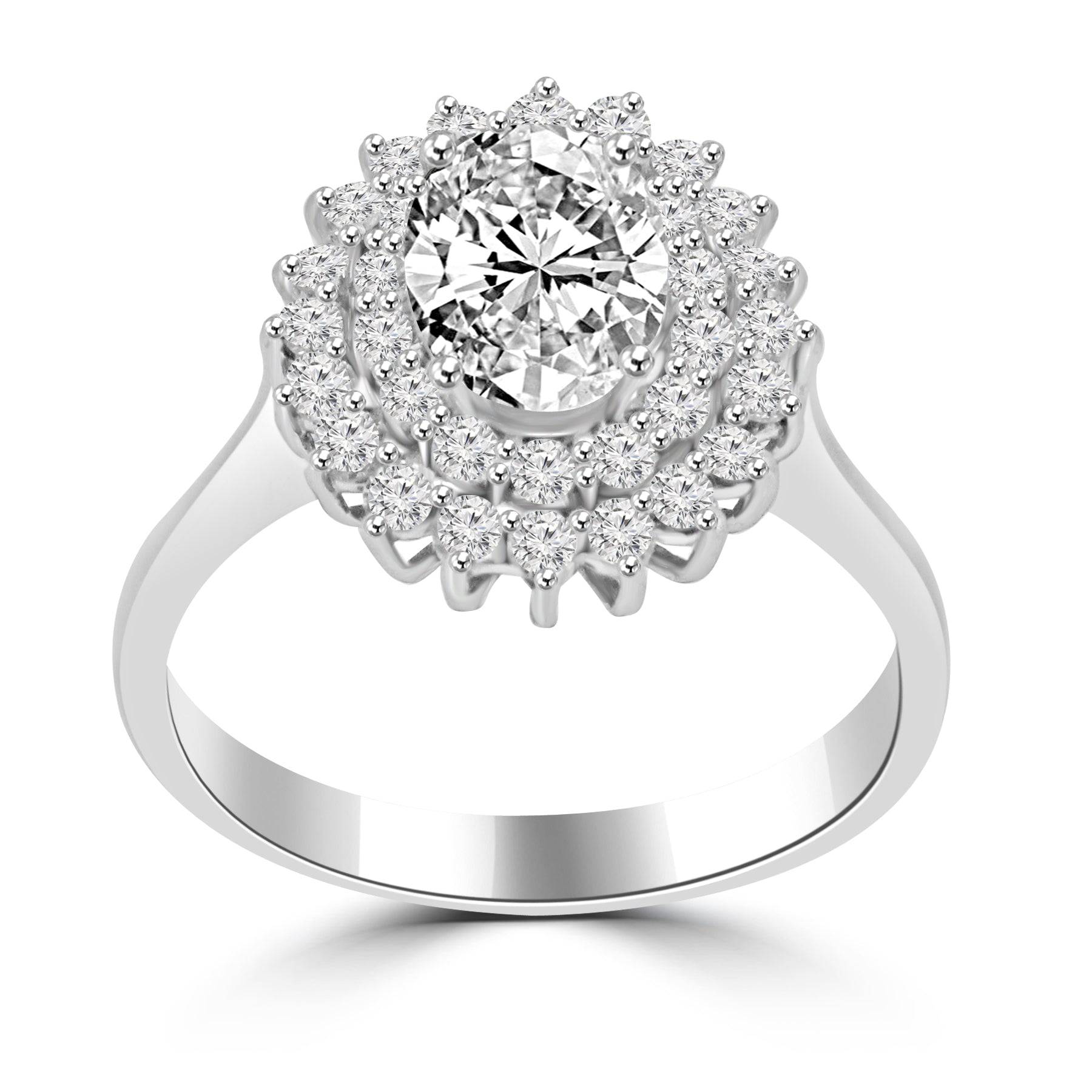 Outset 1.35ct Oval Lab Diamond Ring - Fiona Diamonds - Fiona Diamonds