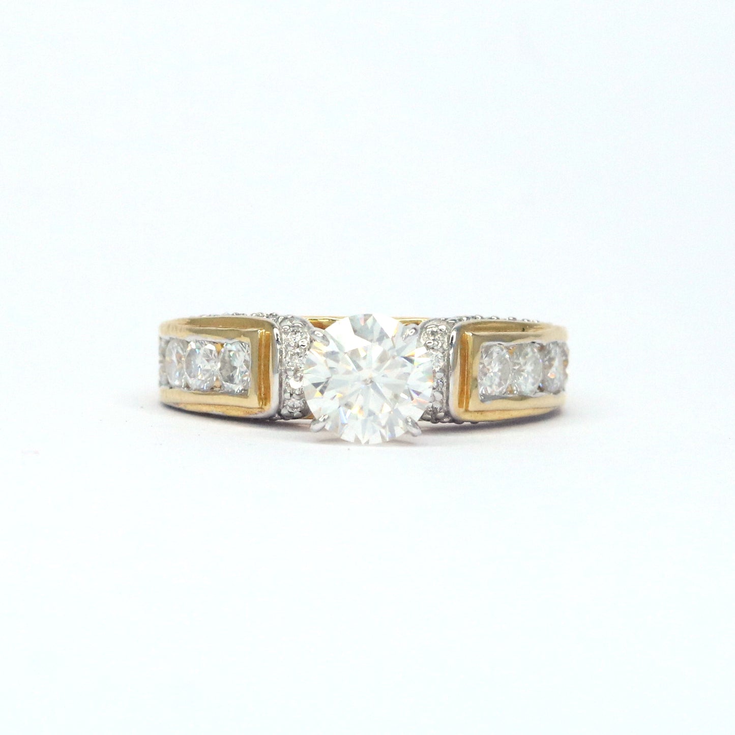 Load image into Gallery viewer, Ready To Ship Hope Moissanite Ring Online at Fiona Diamonds

