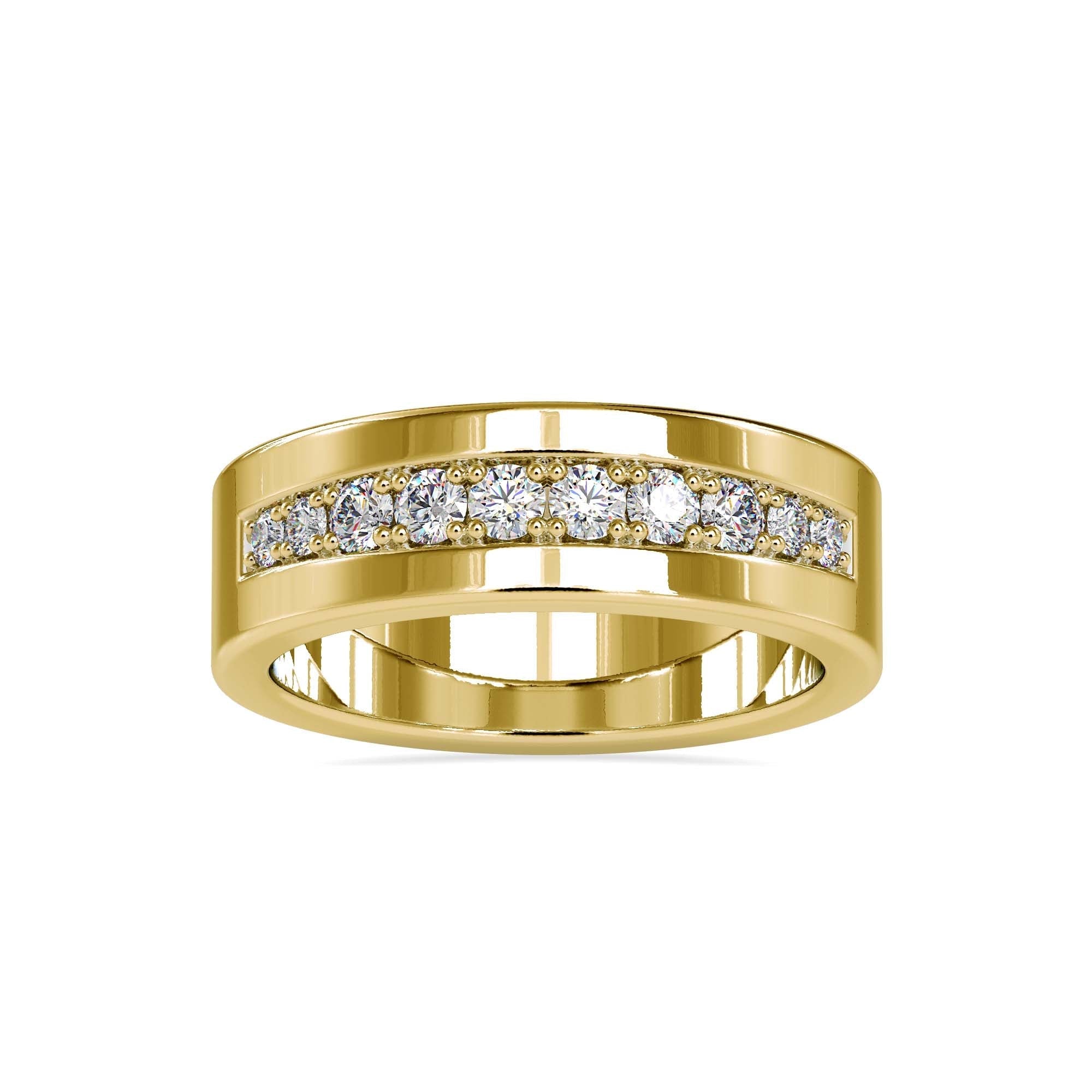 Elijah Lab Diamond Ring Yellow / 18 KT