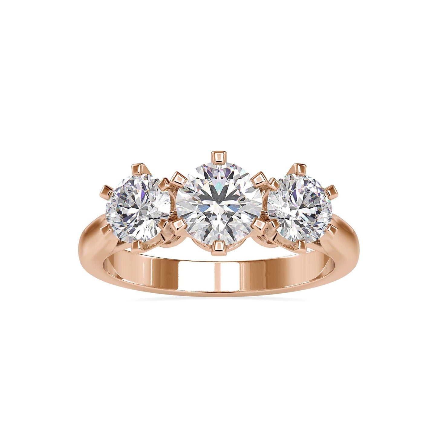 Platinum 2.44ctw Oval Diamond 3 Stone Engagement Ring