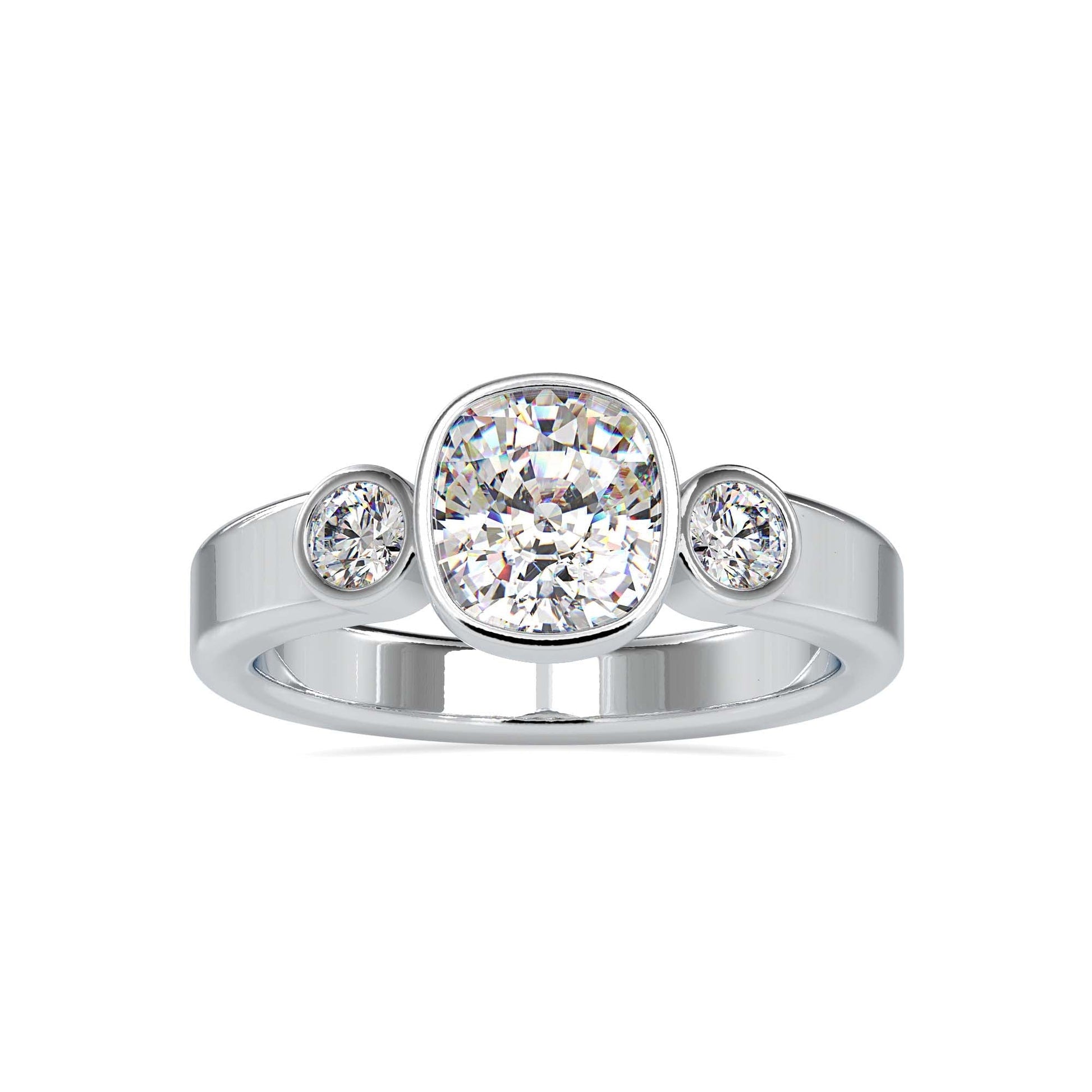 Triumvirate Lab Grown Diamond 3 Stone Ring 3 Stone Ring Designs Fiona Diamonds