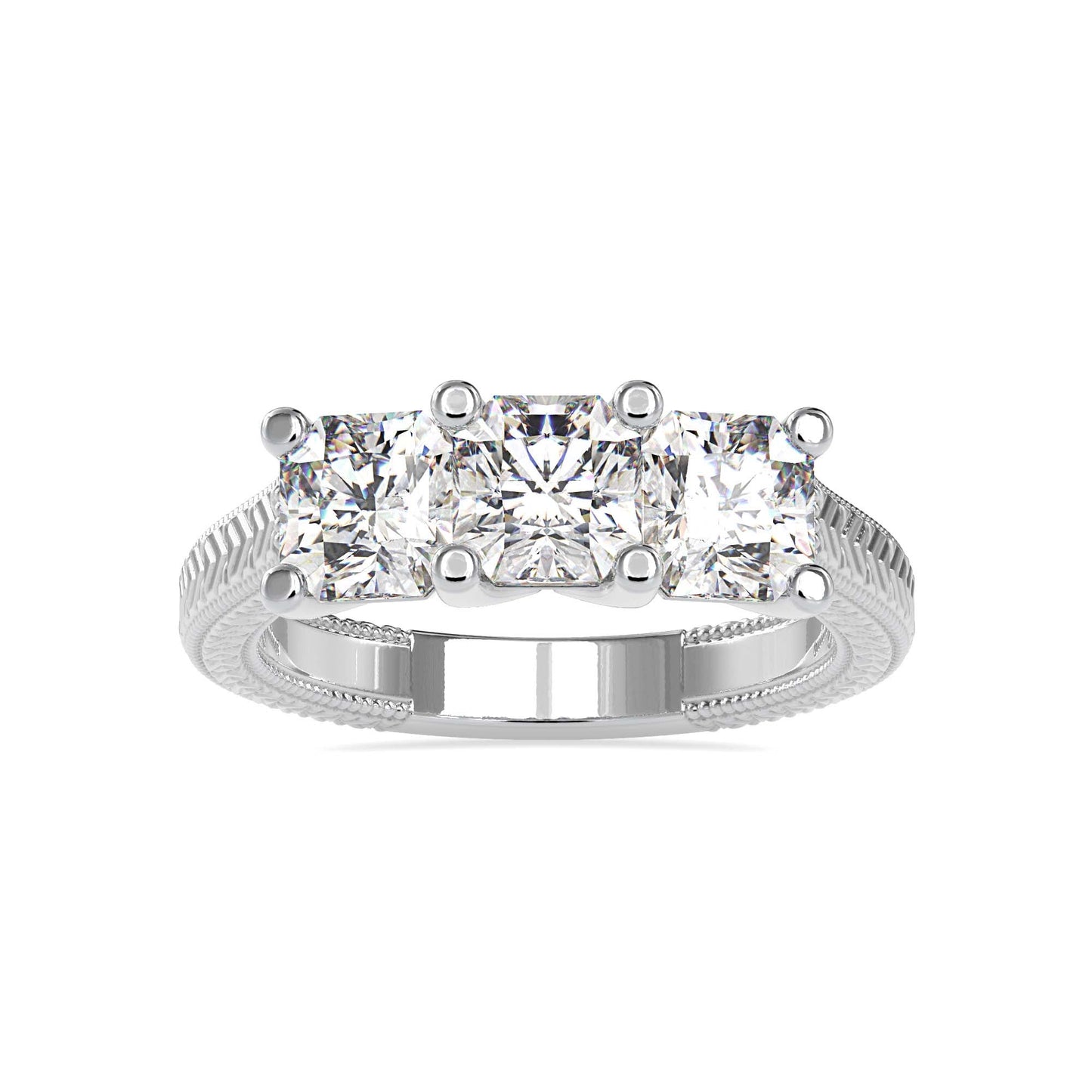 Load image into Gallery viewer, 3 Stone Rings Collection Triplicate Lab Grown Diamond 3 Stone Ring Fiona Diamonds
