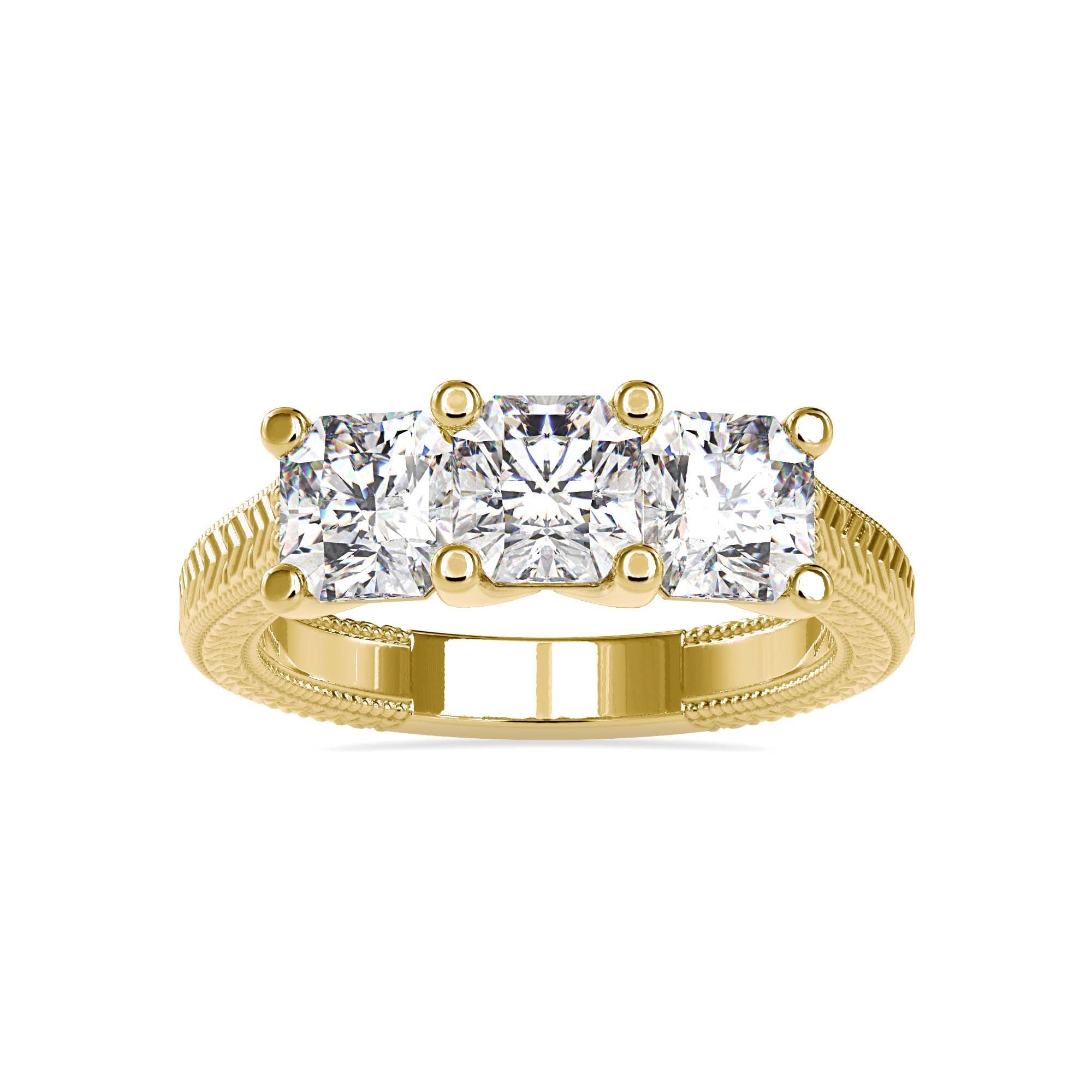3 Stone Rings Collection Triplicate Lab Grown Diamond 3 Stone Ring Fiona Diamonds