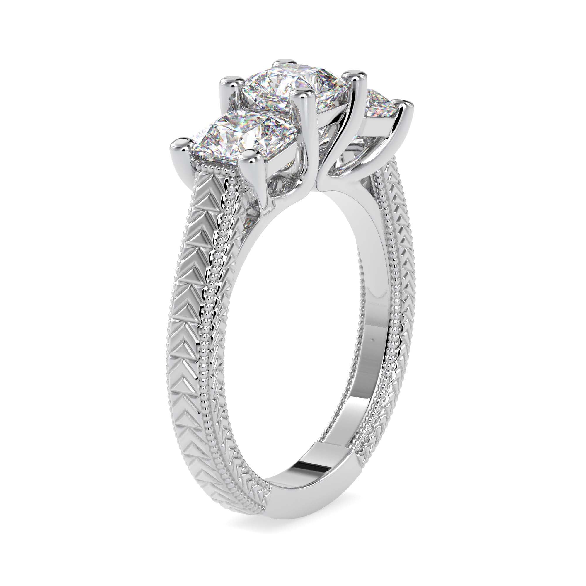 3 Stone Rings Collection Triplicate Lab Grown Diamond 3 Stone Ring Fiona Diamonds