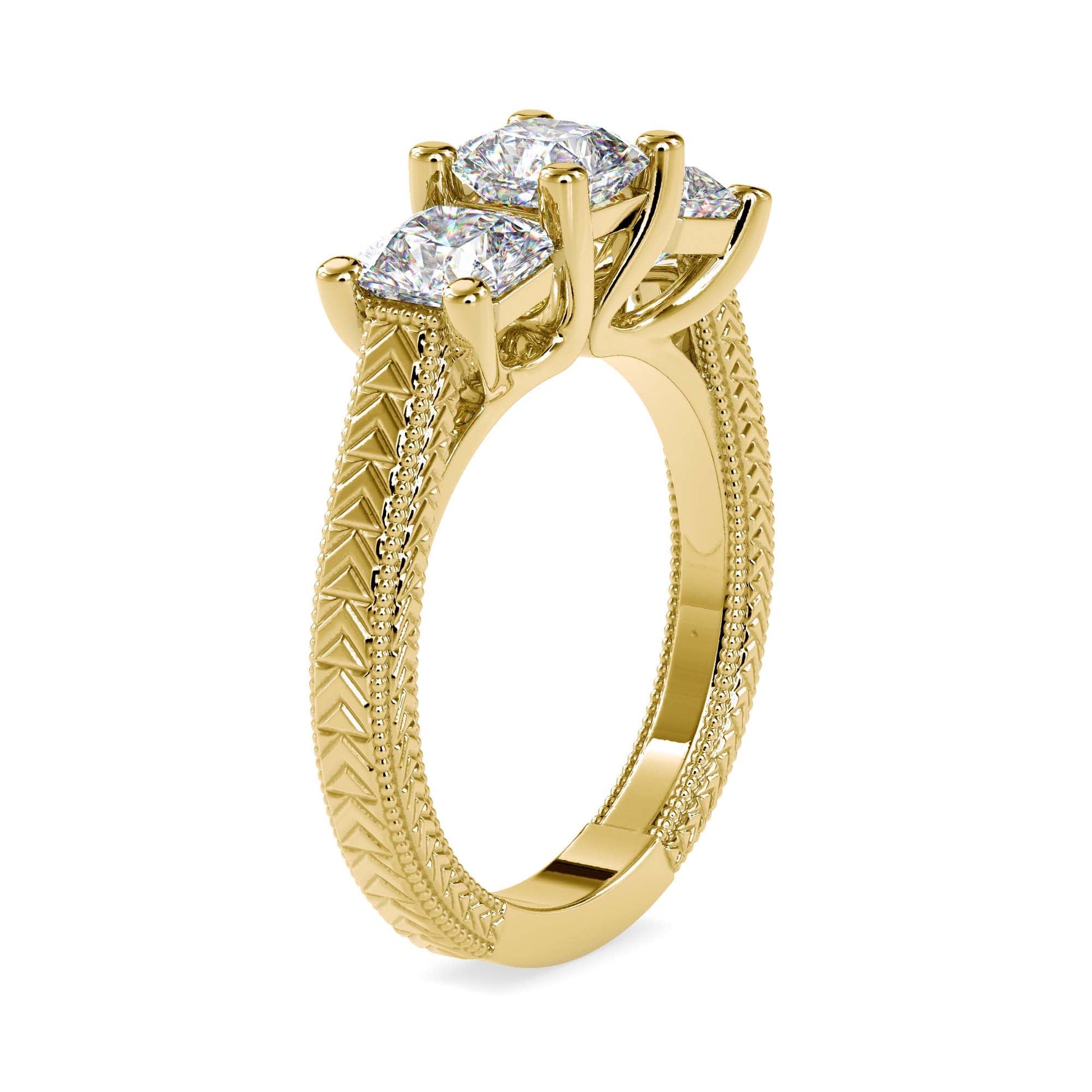 3 Stone Rings Collection Triplicate Lab Grown Diamond 3 Stone Ring Fiona Diamonds
