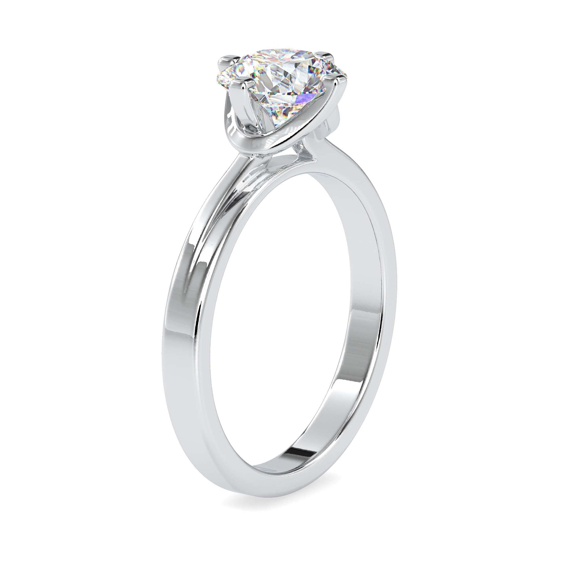 Solitaire Engagement Lab Diamond Ring 18 Karat white Gold Sparkle Lab Diamond RingFiona Diamonds