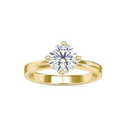 Solitaire Engagement Lab Diamond Ring 18 Karat Yellow Gold Sparkle Lab Diamond RingFiona Diamonds