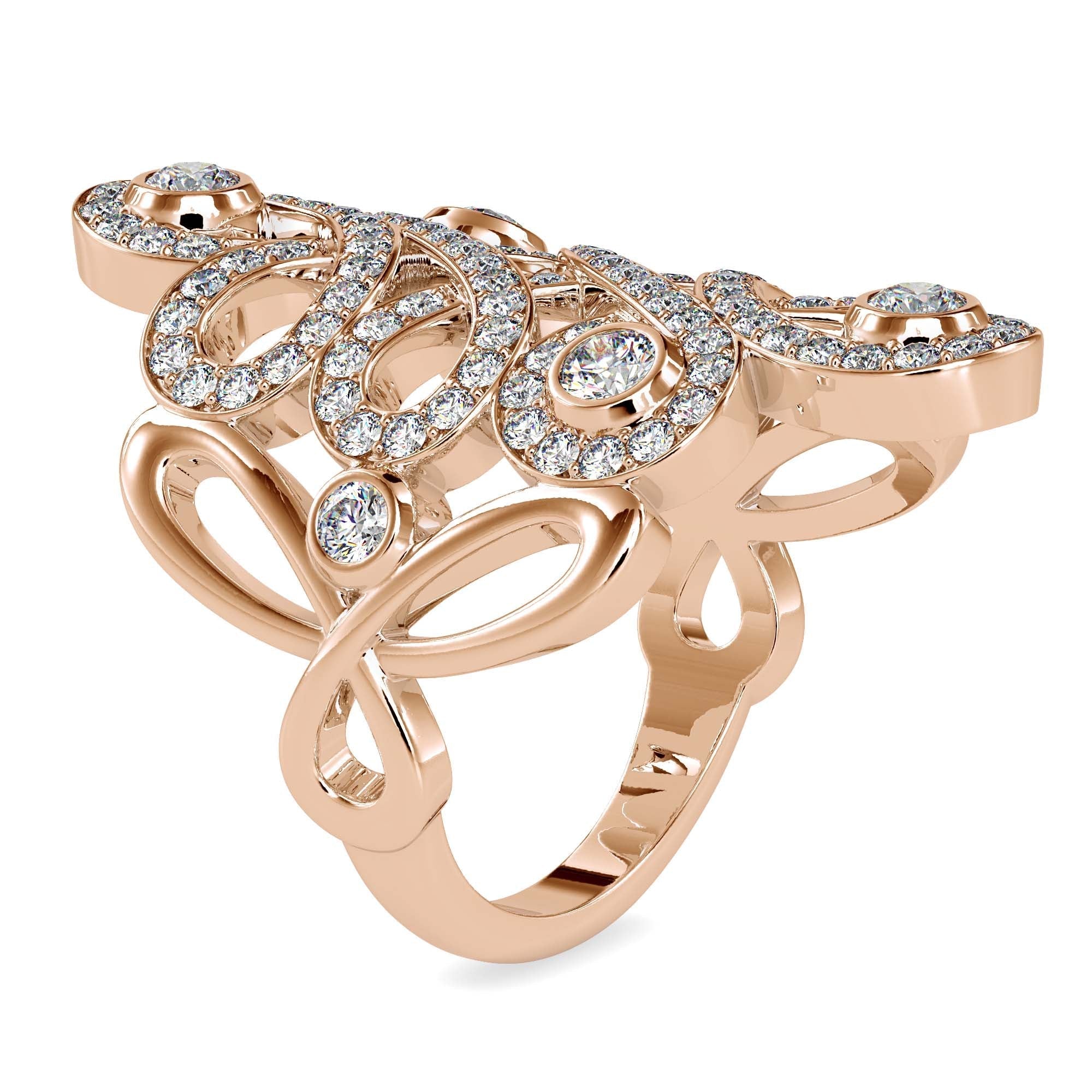 Solitaire Engagement Lab Diamond Ring 18 Karat Rose Gold Violet Love Lab Diamond Ring Fiona Diamonds