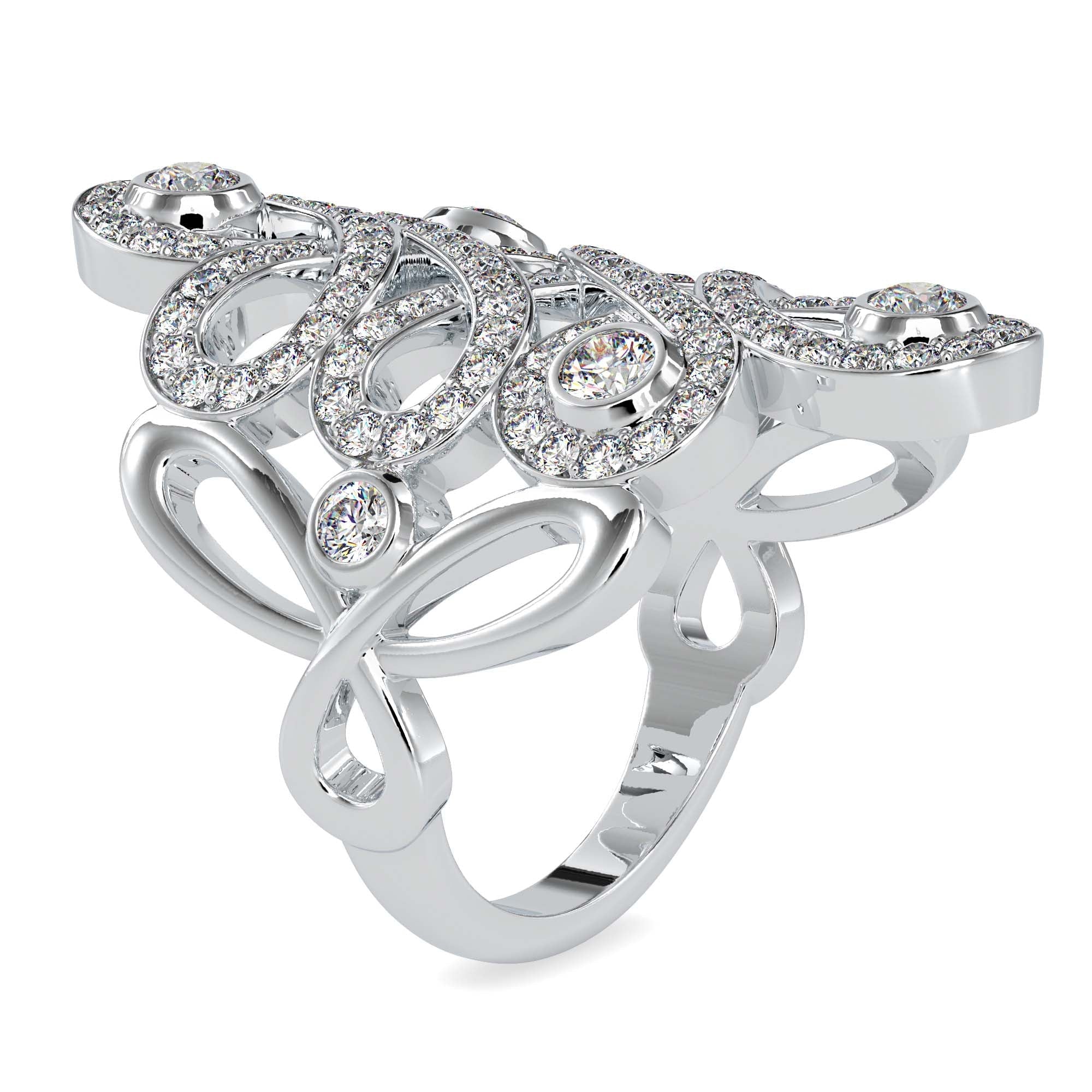 Solitaire Engagement Lab Diamond Ring 18 Karat White Gold Violet Love Lab Diamond Ring Fiona Diamonds
