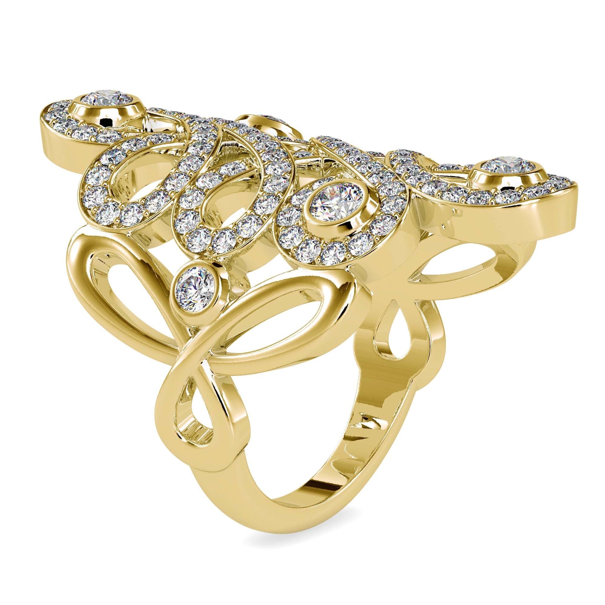 Solitaire Engagement Lab Diamond Ring 18 Karat Yellow Gold Violet Love Lab Diamond Ring Fiona Diamonds