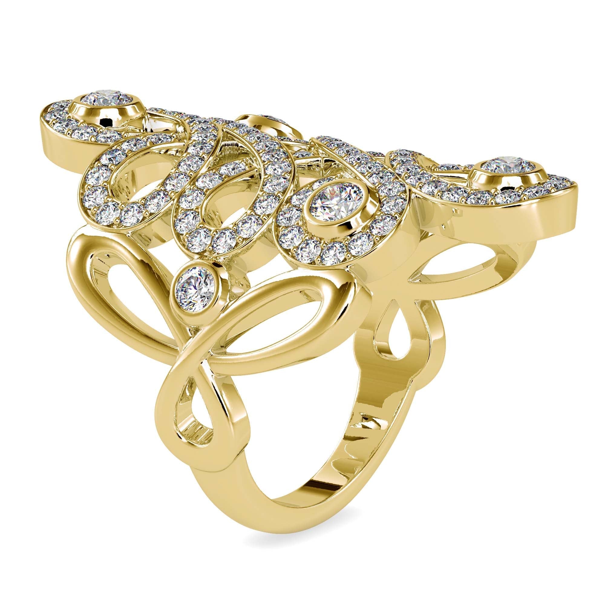 Solitaire Engagement Lab Diamond Ring 18 Karat Yellow Gold Violet Love Lab Diamond Ring Fiona Diamonds