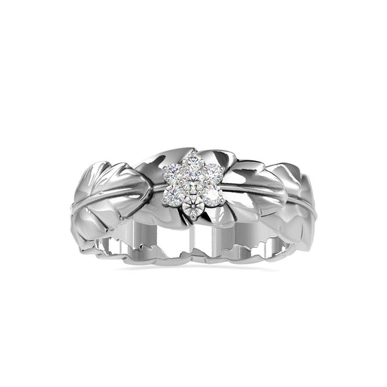 Ivy Cluster Lab Diamond Ring White 18 KT By Fiona Diamonds