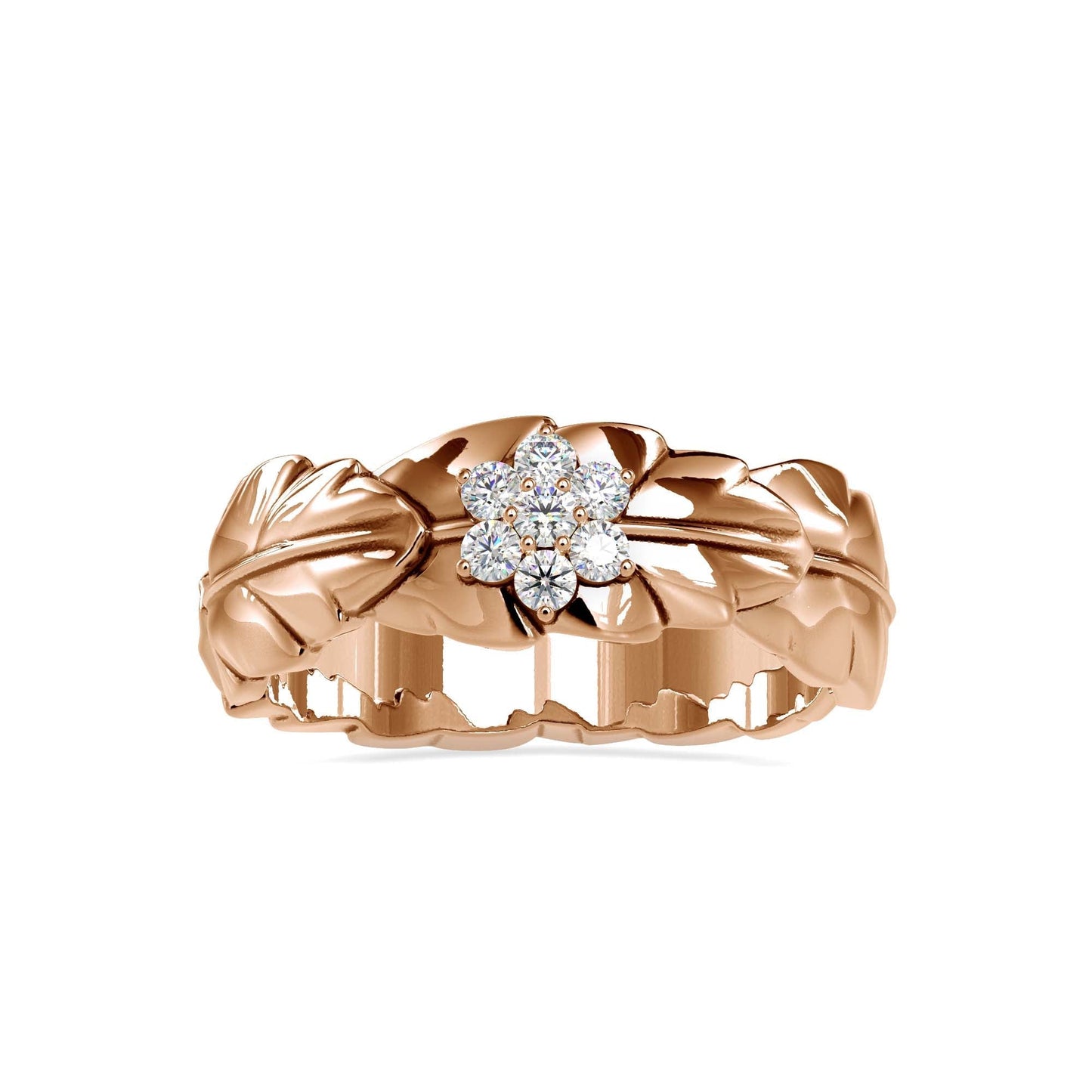 Ivy Cluster Lab Diamond Ring Rose 18 KT By Fiona Diamonds
